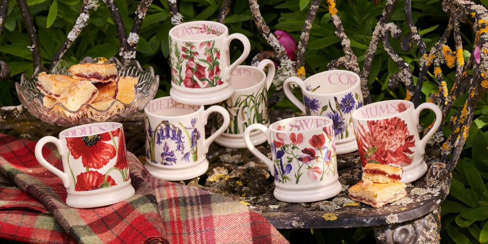 Flower Mugs, Plates & Tableware