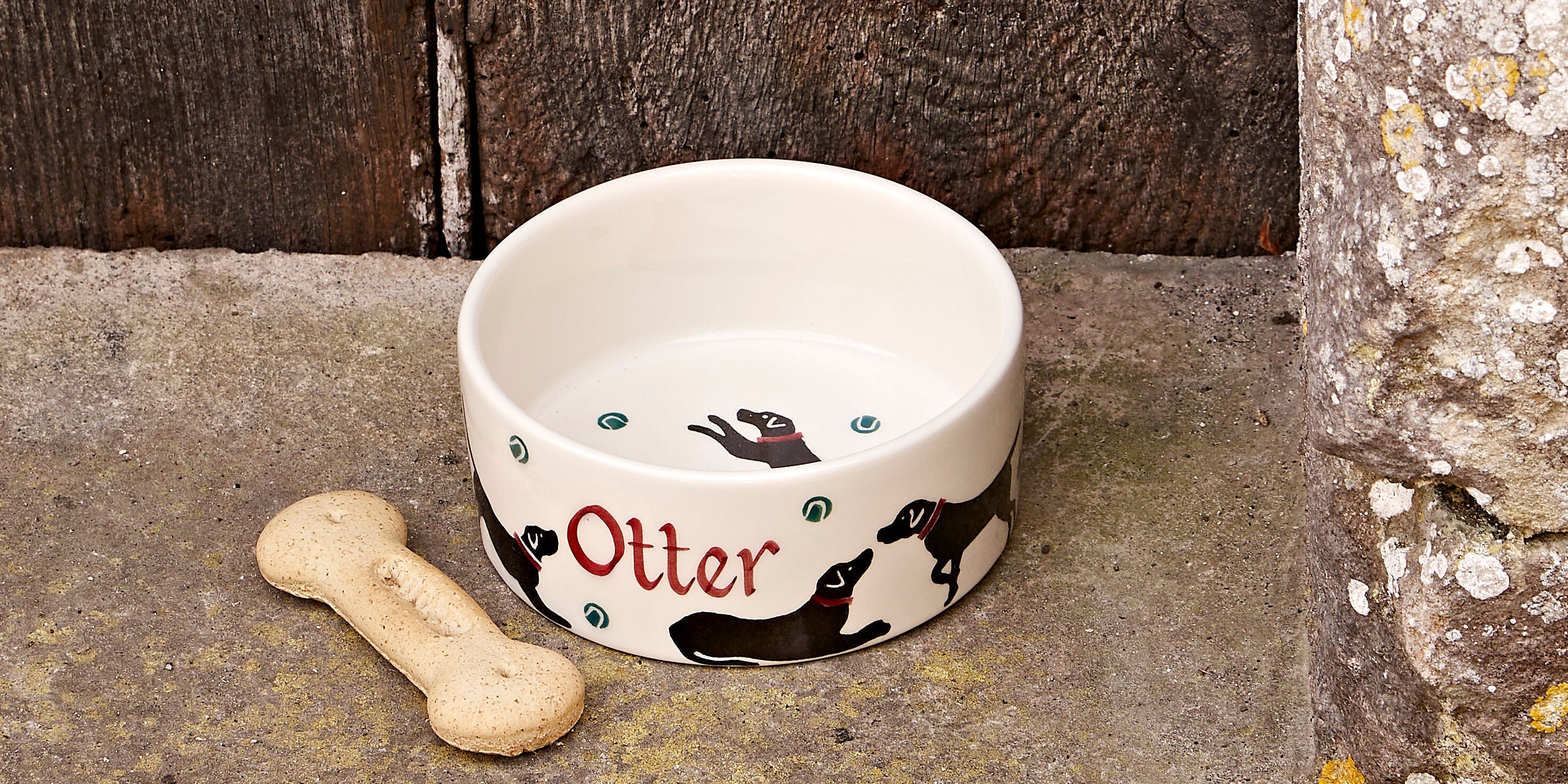 Our personalized ceramic pet bowls come in different sizes with hand painted patterns & name letterings. Get a custom pet bowl for your furry friend today!