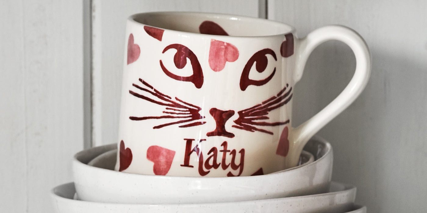 Personalised Pink Pussycat Pottery