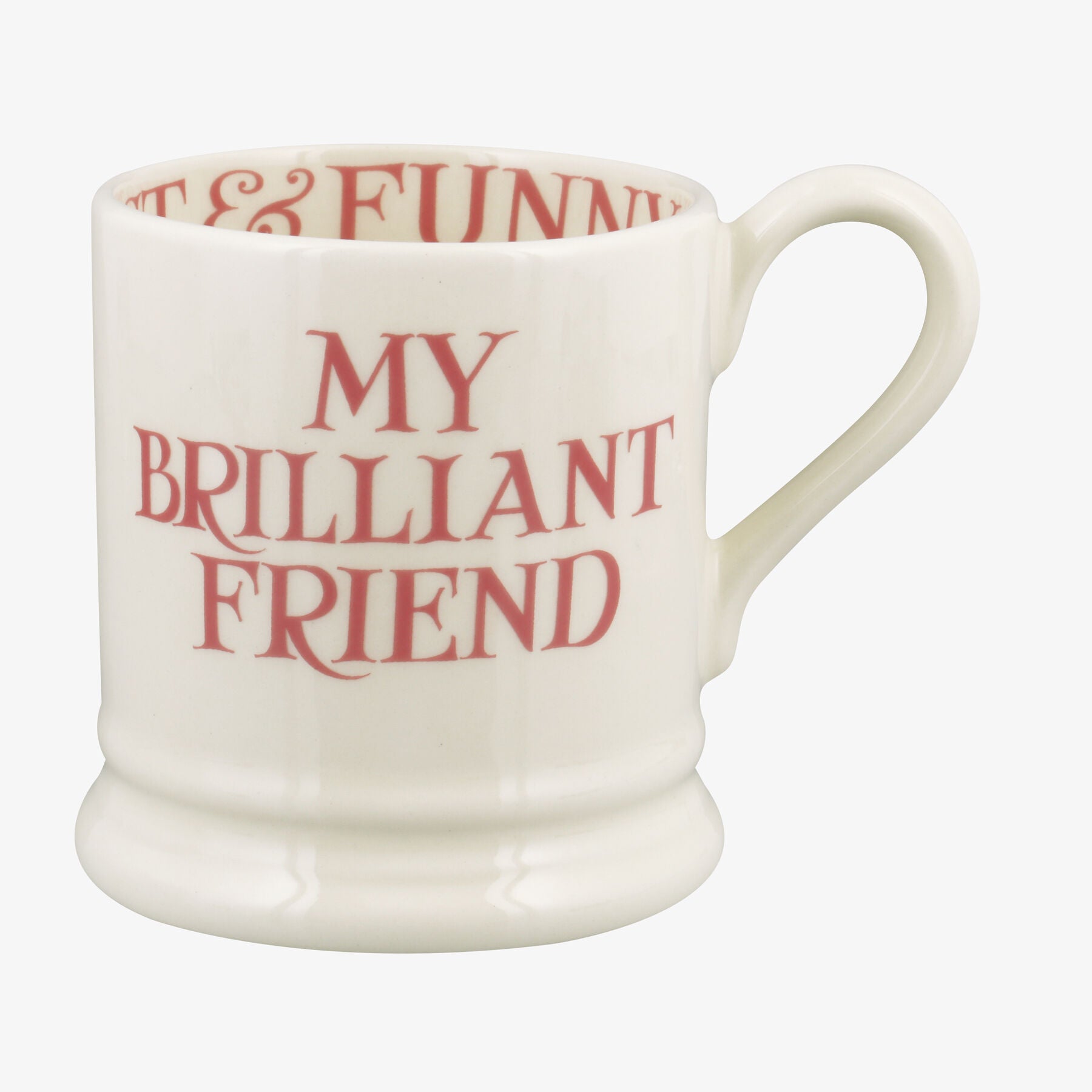 Seconds Pink Toast My Brilliant Friend 1/2 Pint Mug