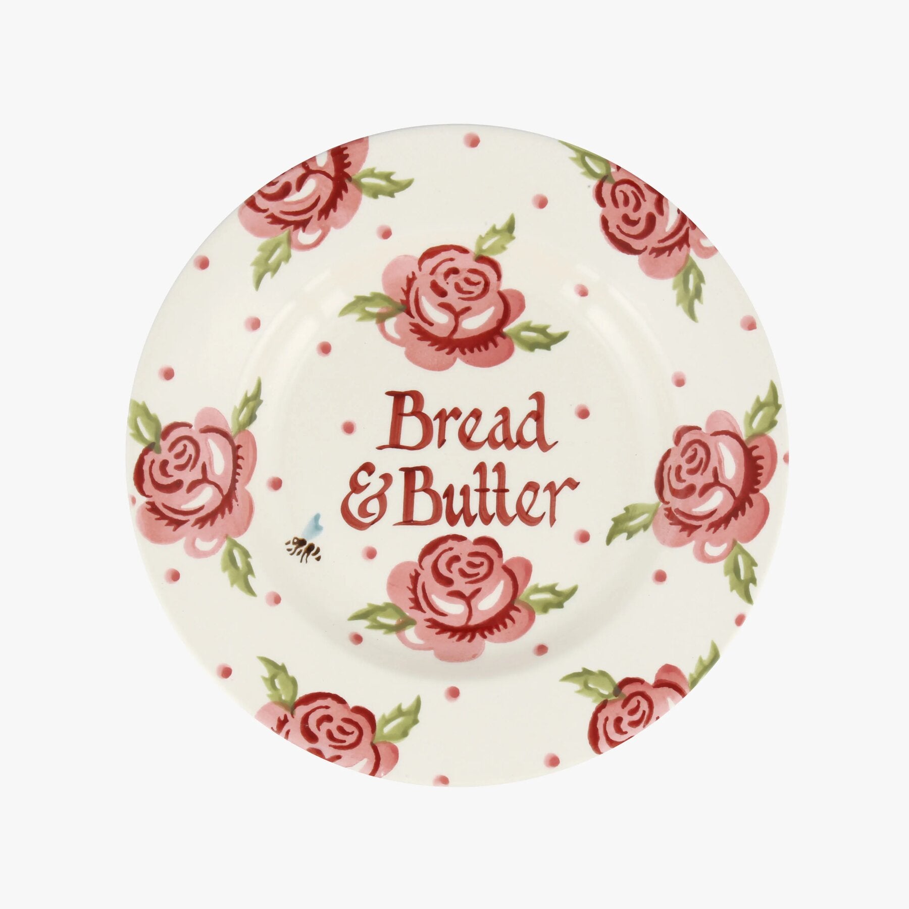 Personalised Rose & Bee 8 1/2 Inch Plate