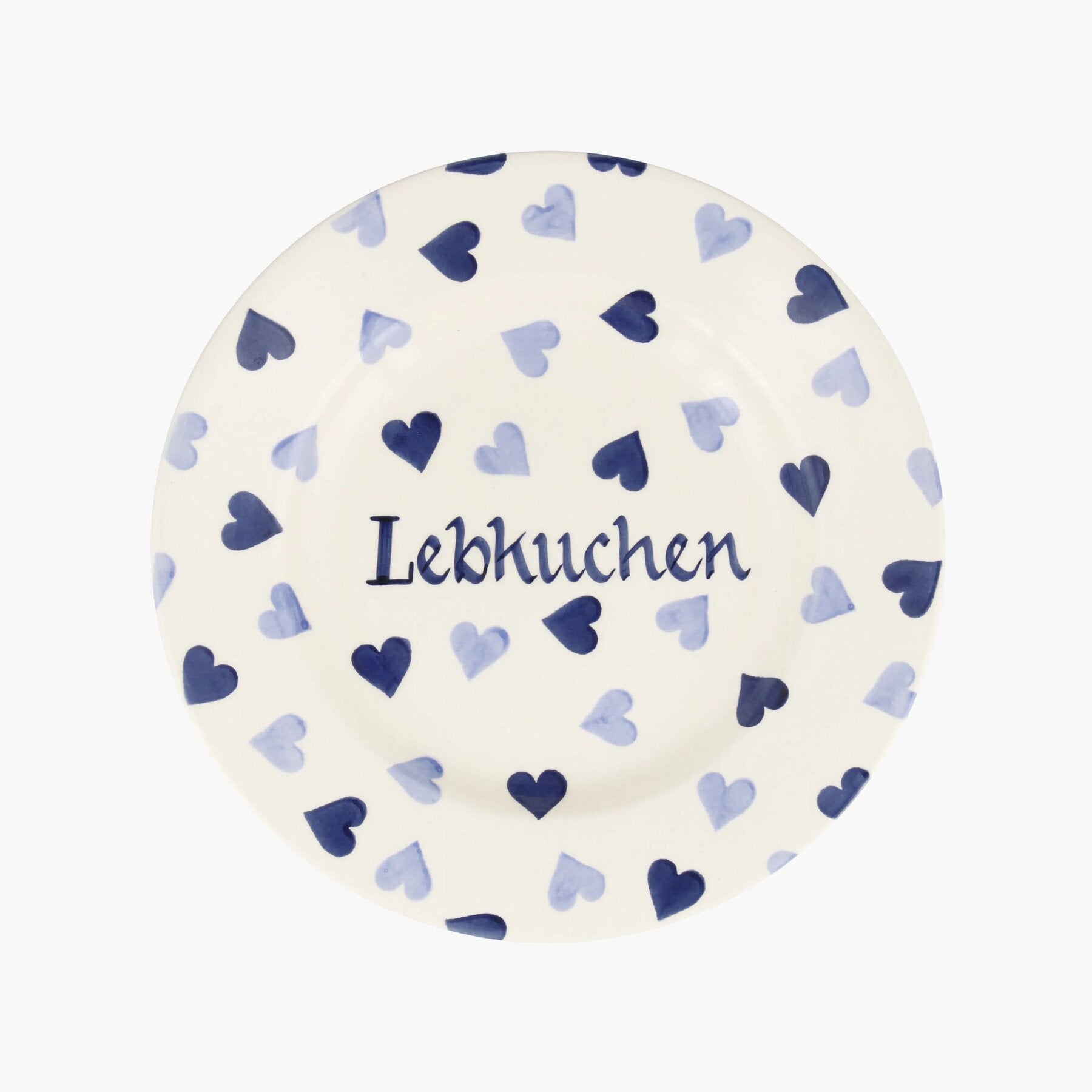 Personalised Blue Hearts 8 1/2 Inch Plate