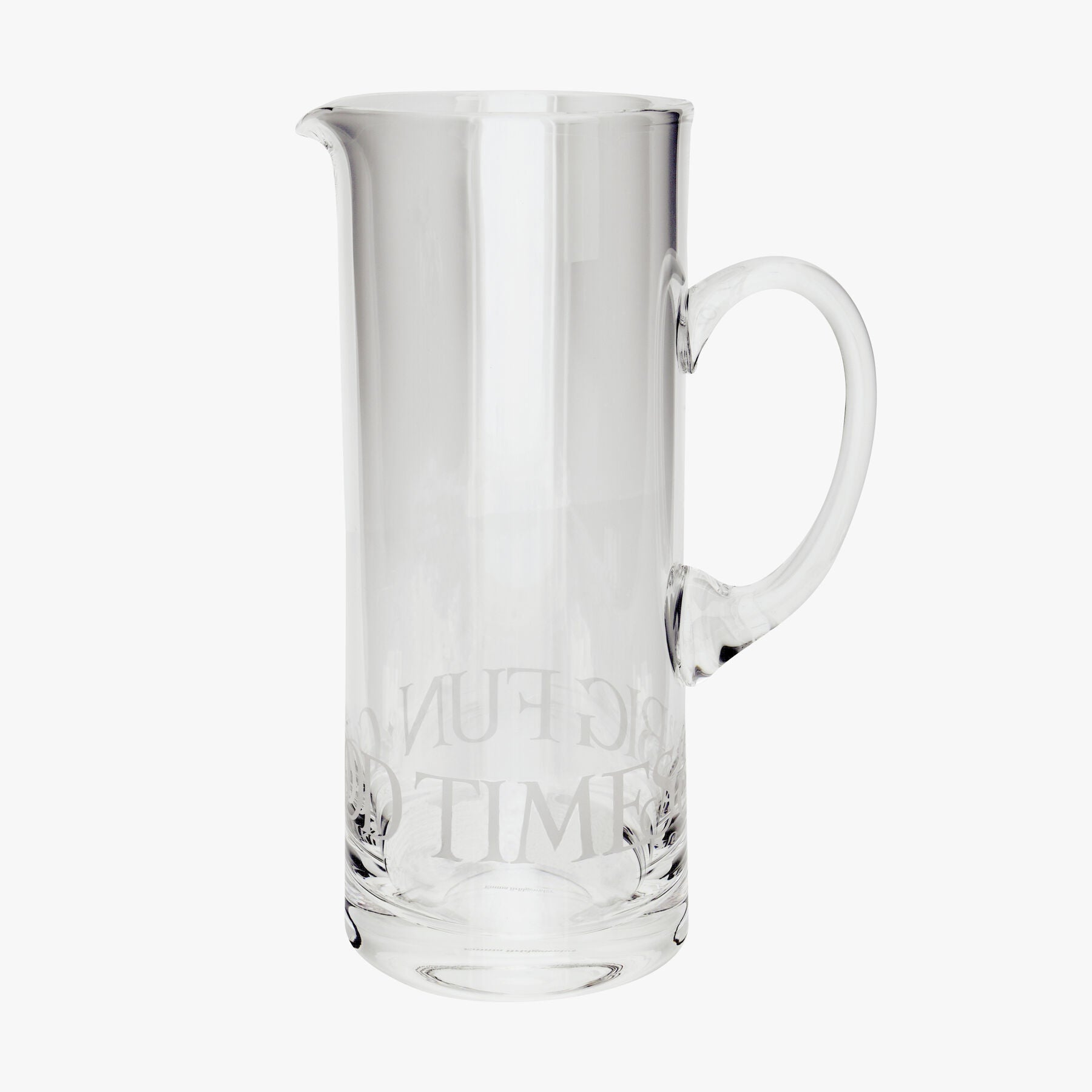 Black Toast Glass Water Pitcher