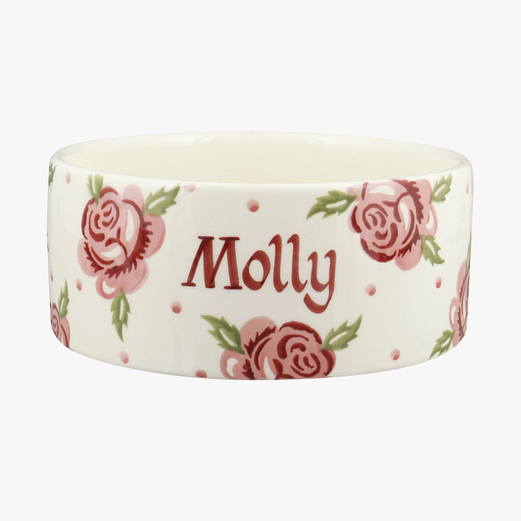 Personalised Rose & Bee Large Pet Bowl