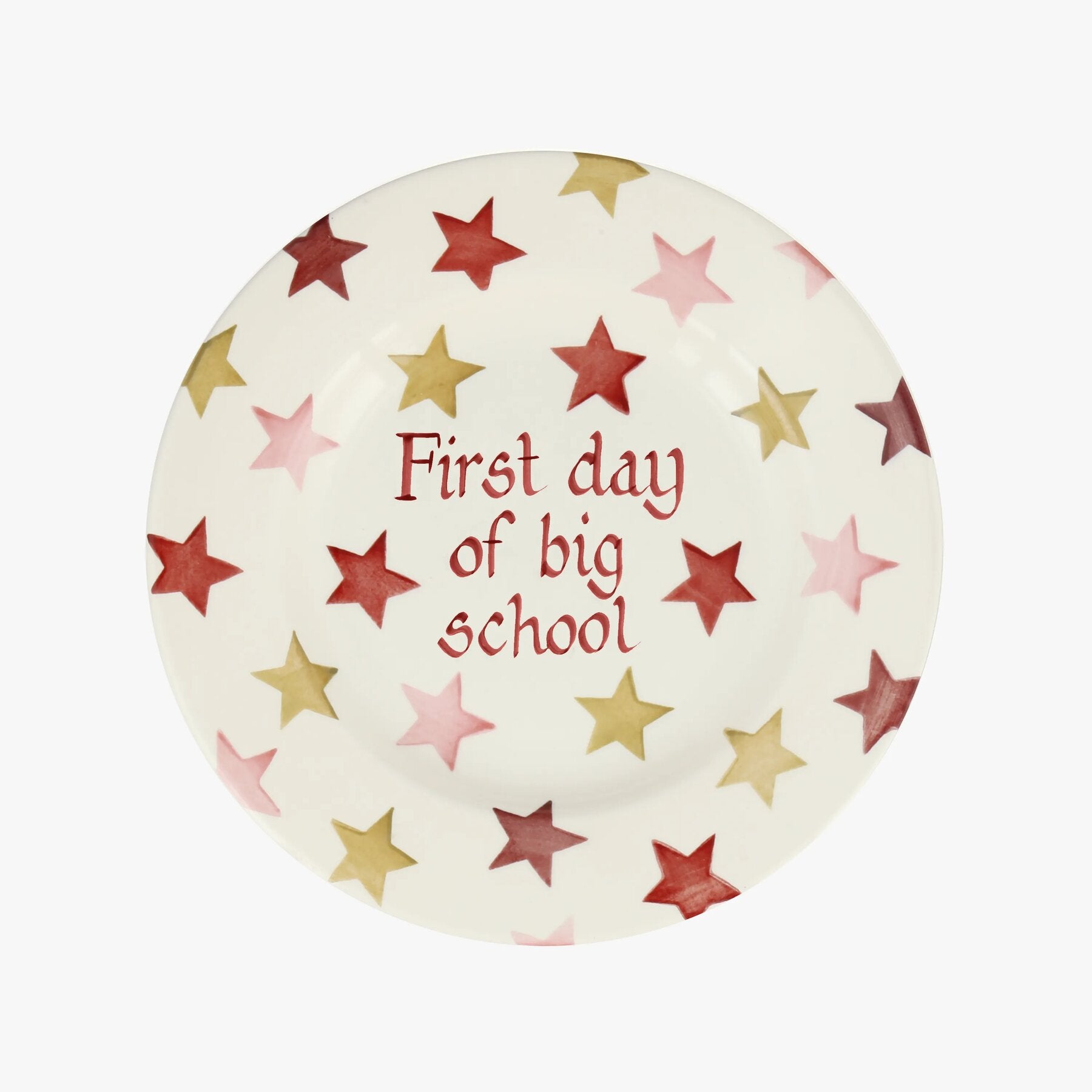 Personalised Pink & Gold Stars 8 1/2 Inch Plate