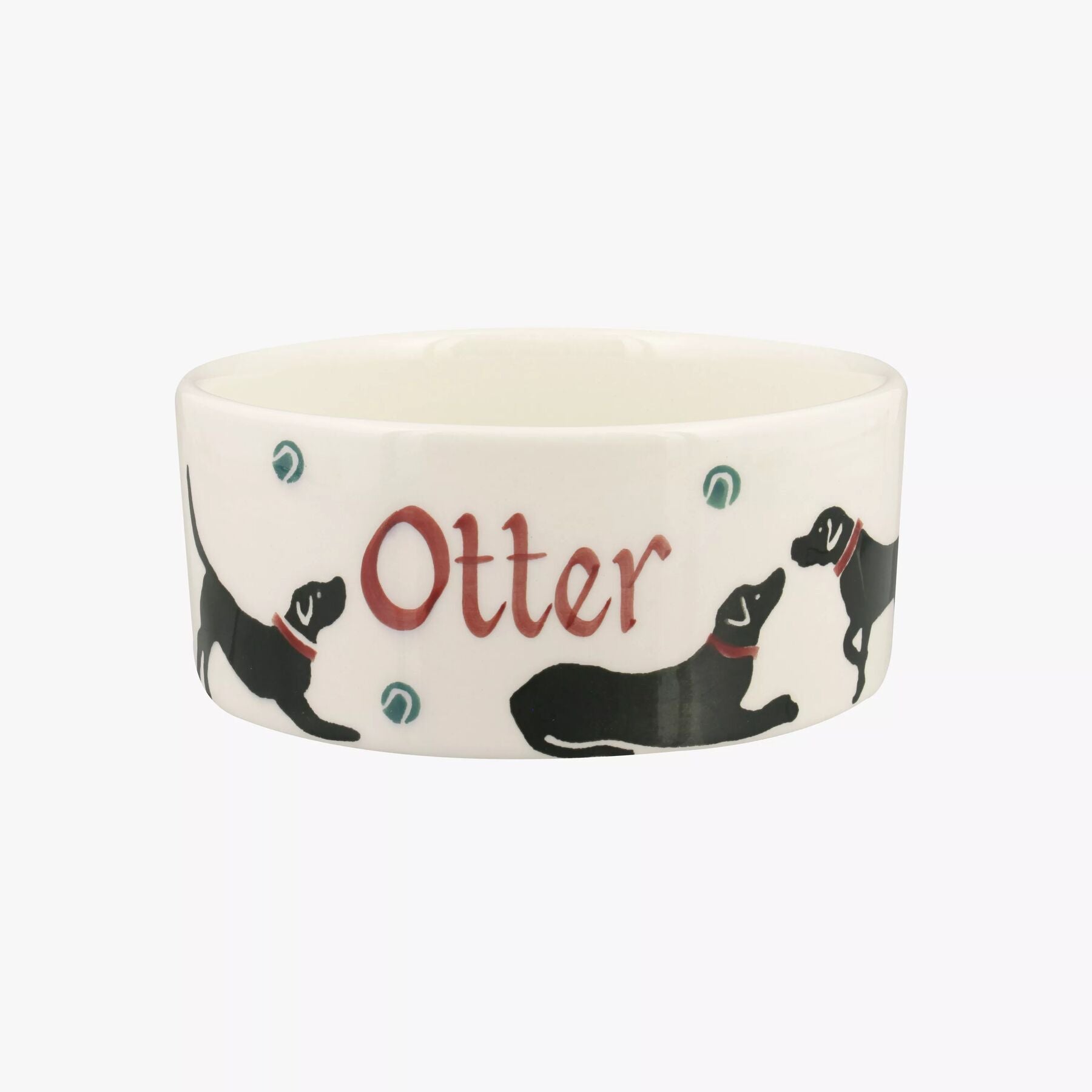 Personalised Black Labrador Small Pet Bowl