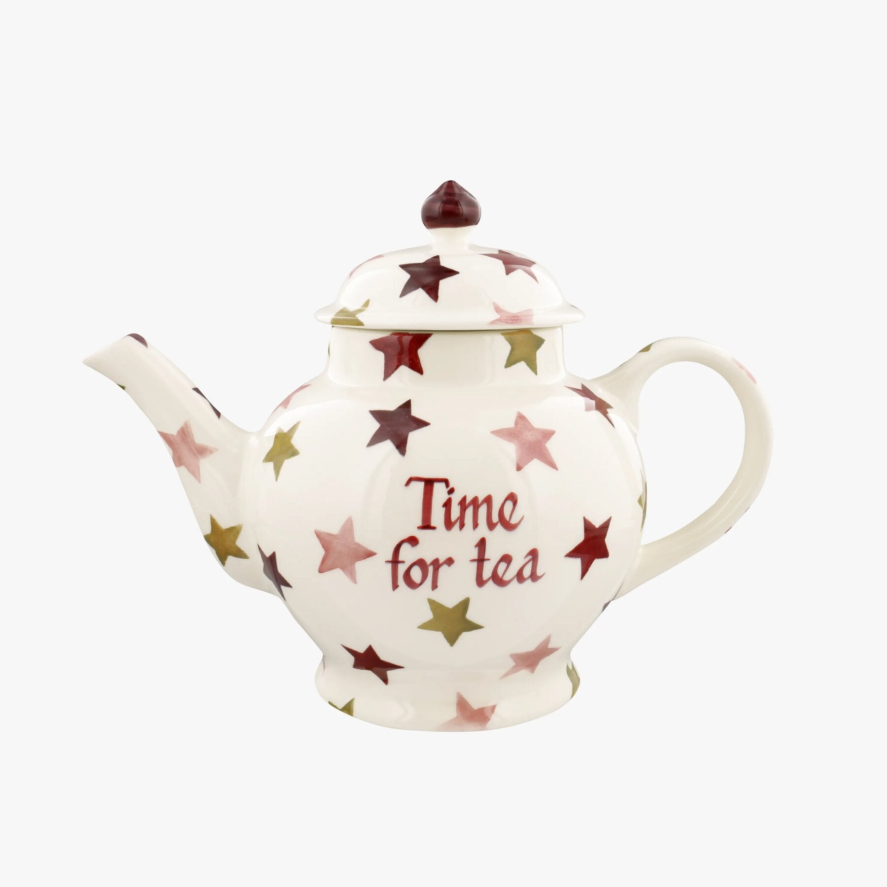 Personalised Pink & Gold Stars 4 Mug Teapot