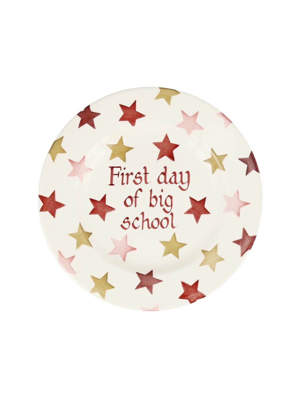 Personalised Pink & Gold Stars 8 1/2 Inch Plate