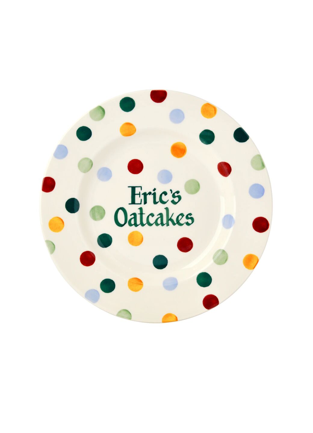 Personalised Polka Dot 8 1/2 Inch Plate