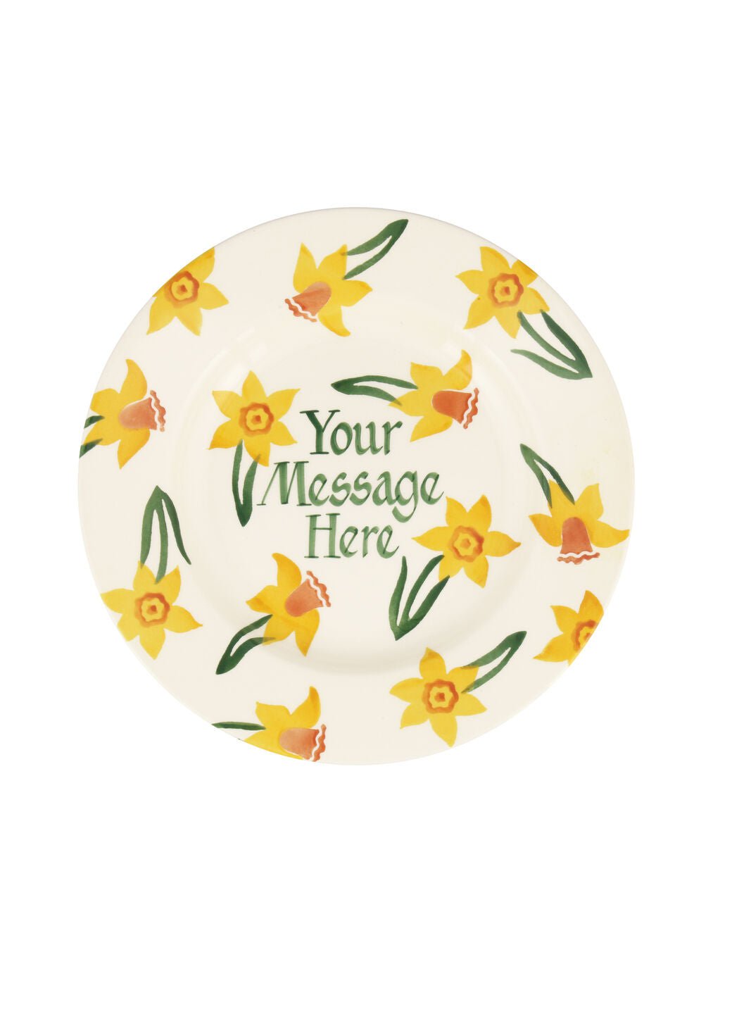 Personalised Daffodils 8 1/2 Inch Plate