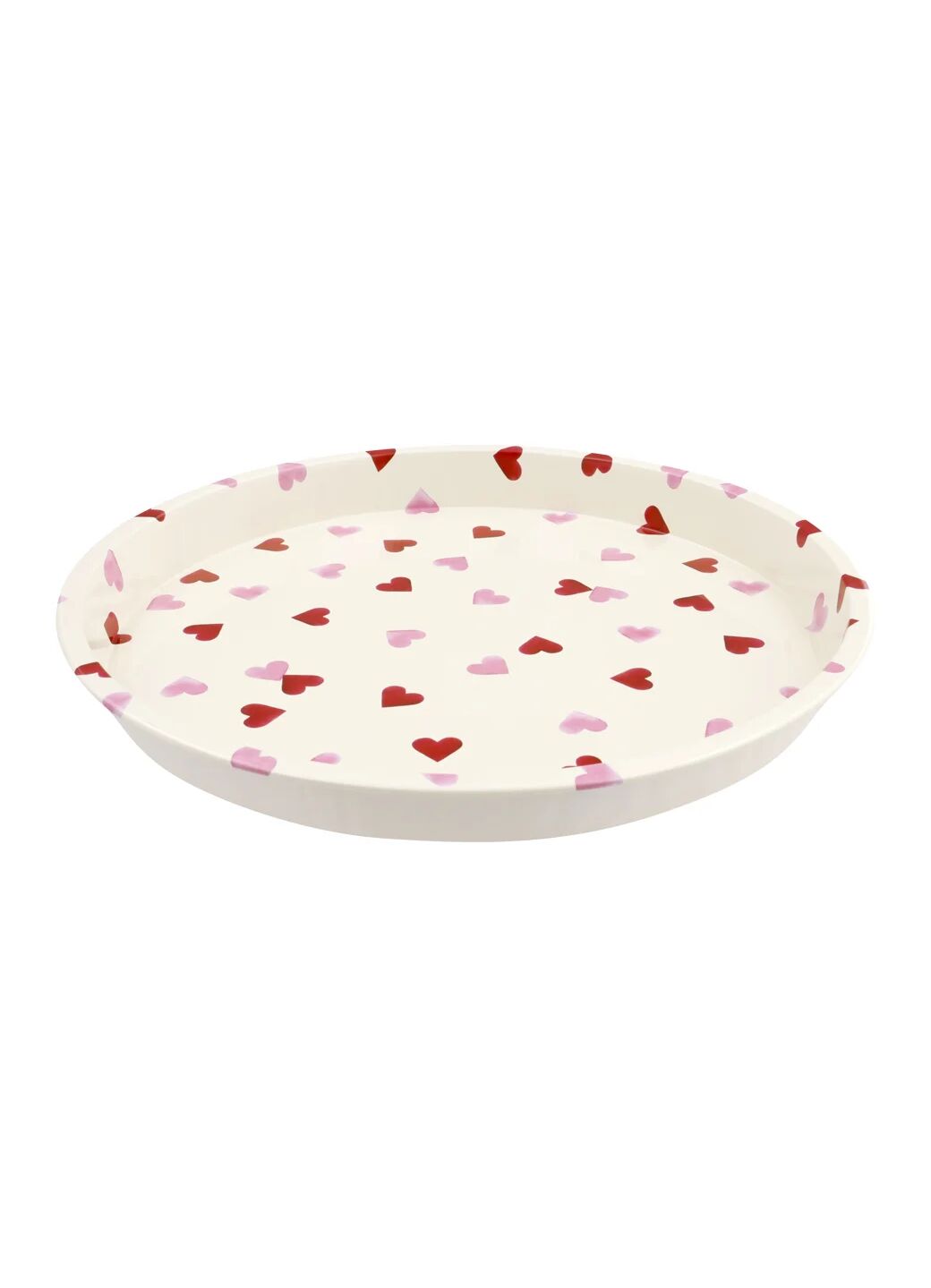 Pink Hearts Round Tin Tray