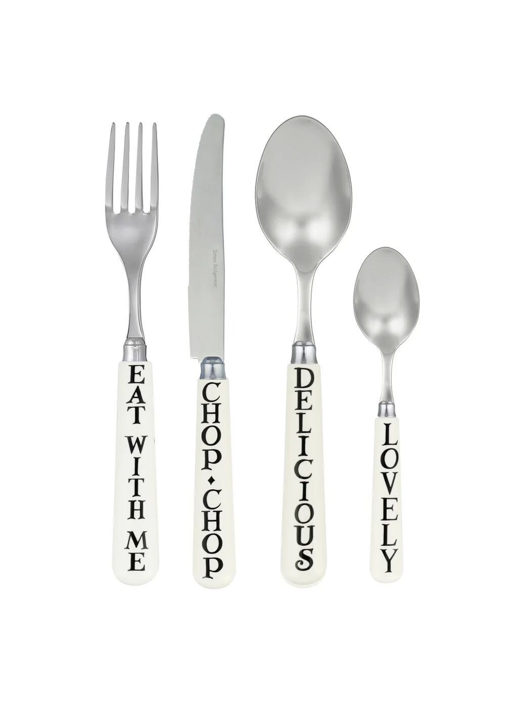 Black Toast Set Of 16 Cutlery