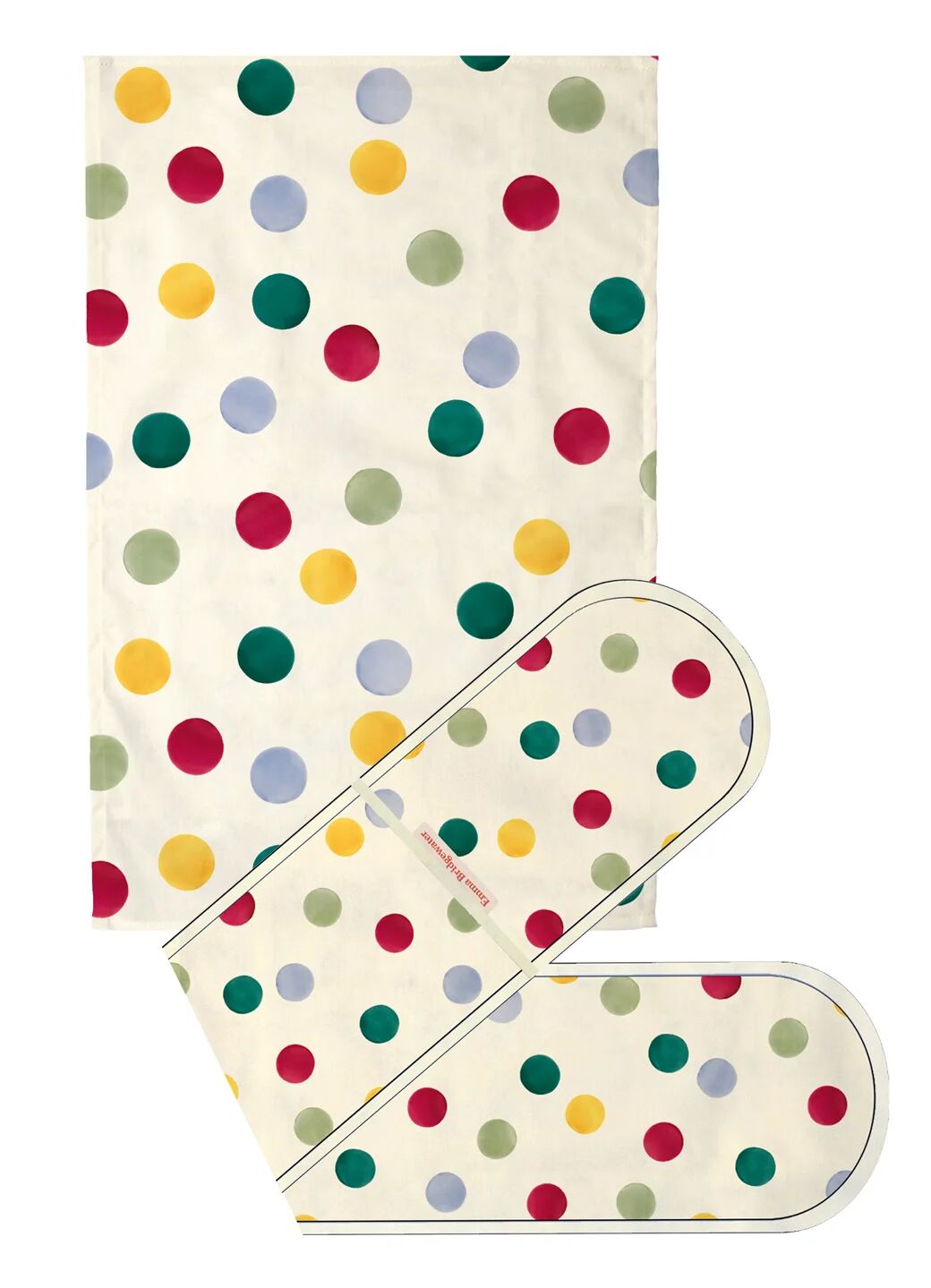 Big Polka Dot Double Oven Glove & Tea Towel Set