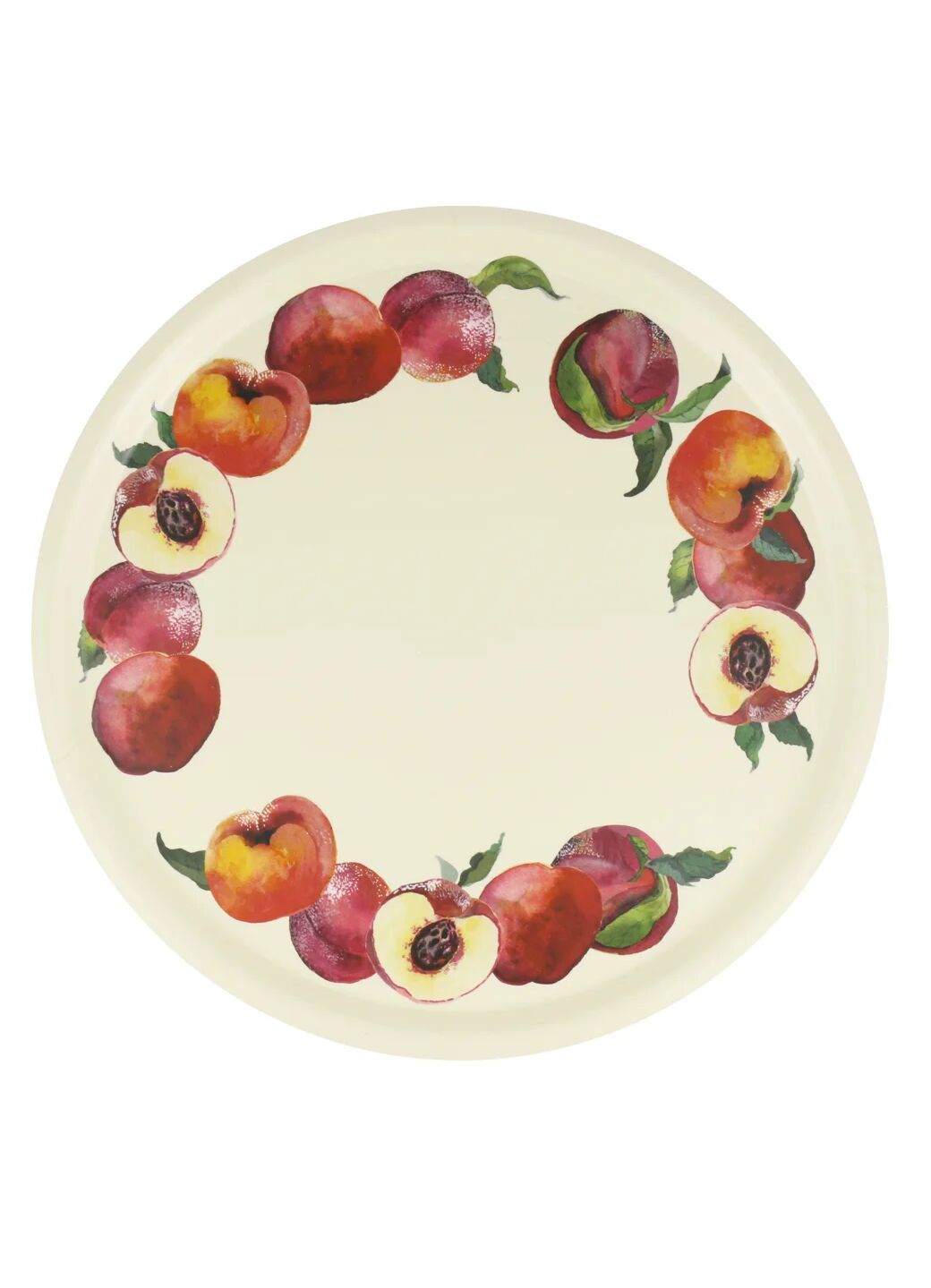 Peaches Round Birch Tray