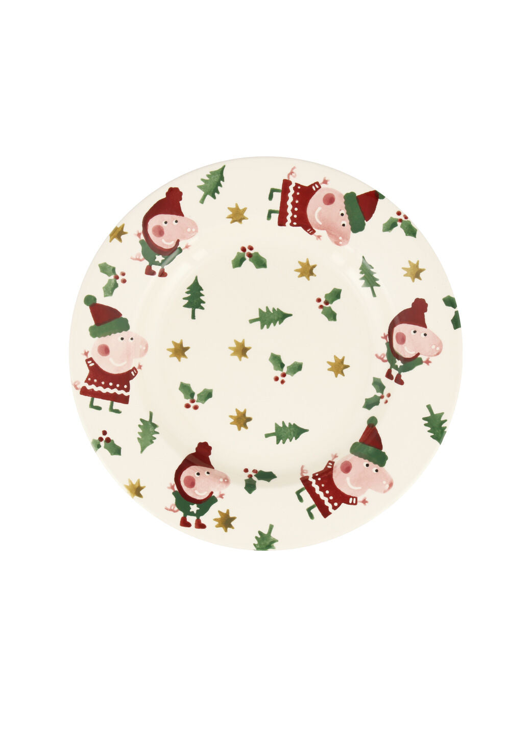 Peppa & George Christmas 8 1/2 Inch Plate