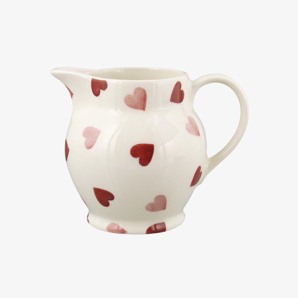 Seconds Pink Hearts 1/2 Pint Jug