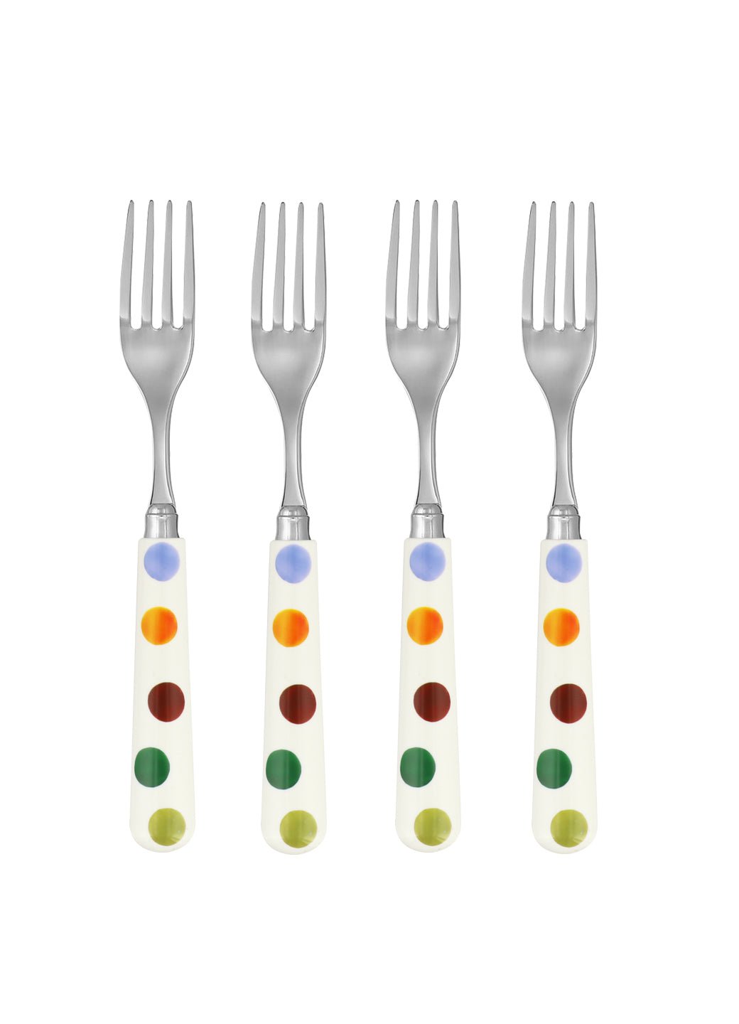 Polka Dot Set Of 4 Forks