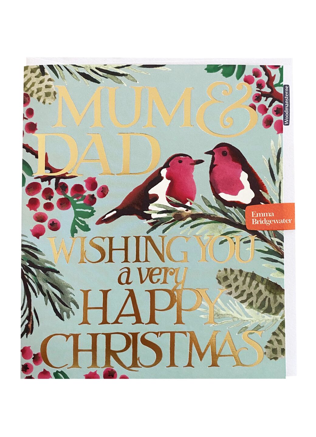 Mum & Dad Happy Christmas Spruce Card