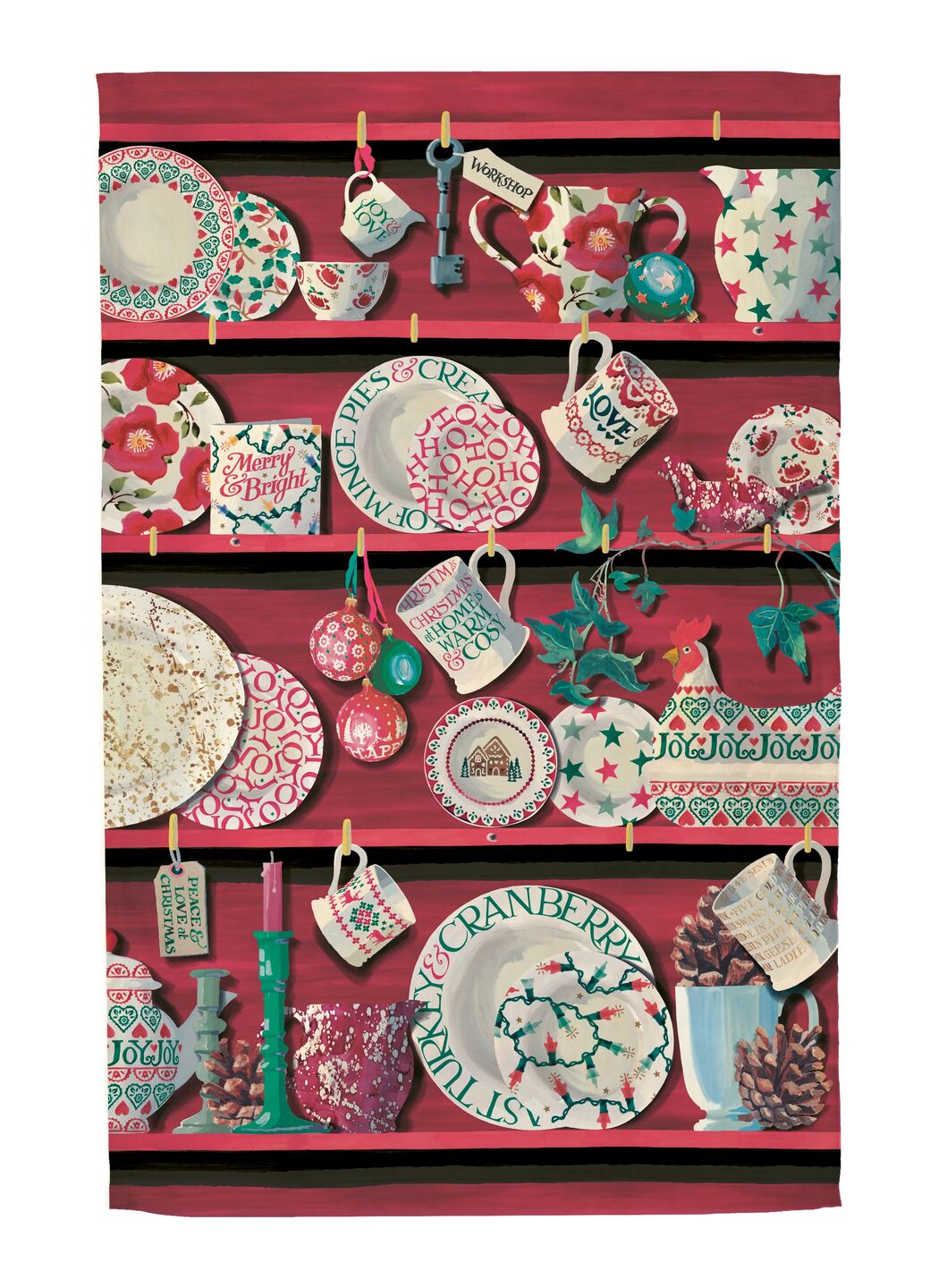 Christmas Dresser Tea Towel