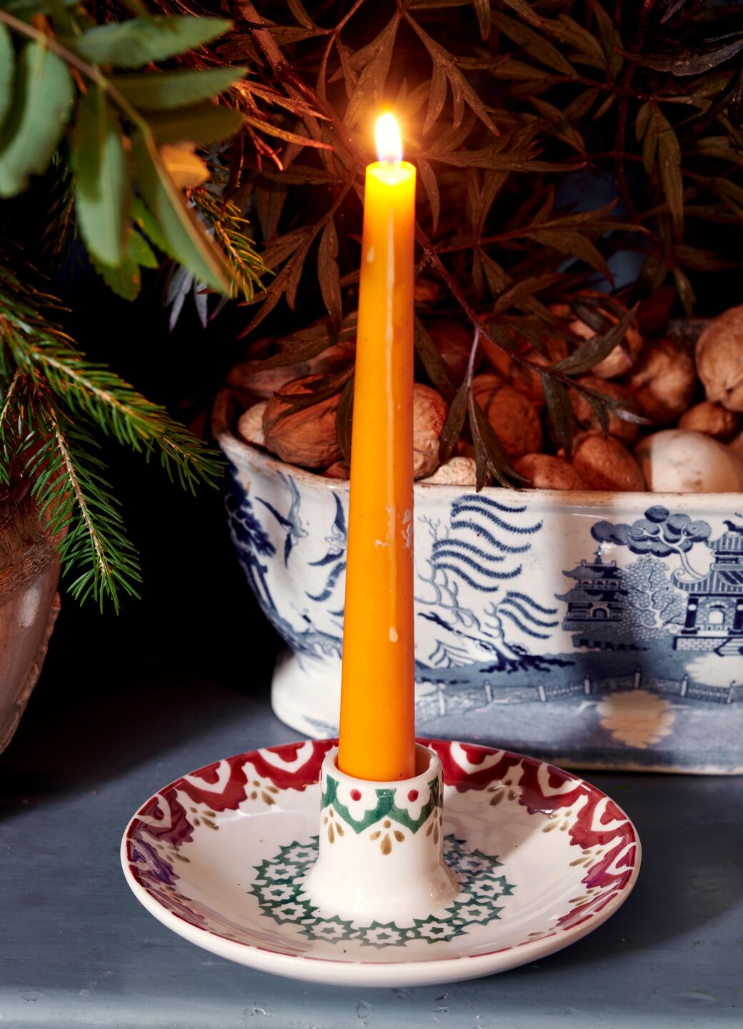 Christmas Joy Saucer Candle Holder