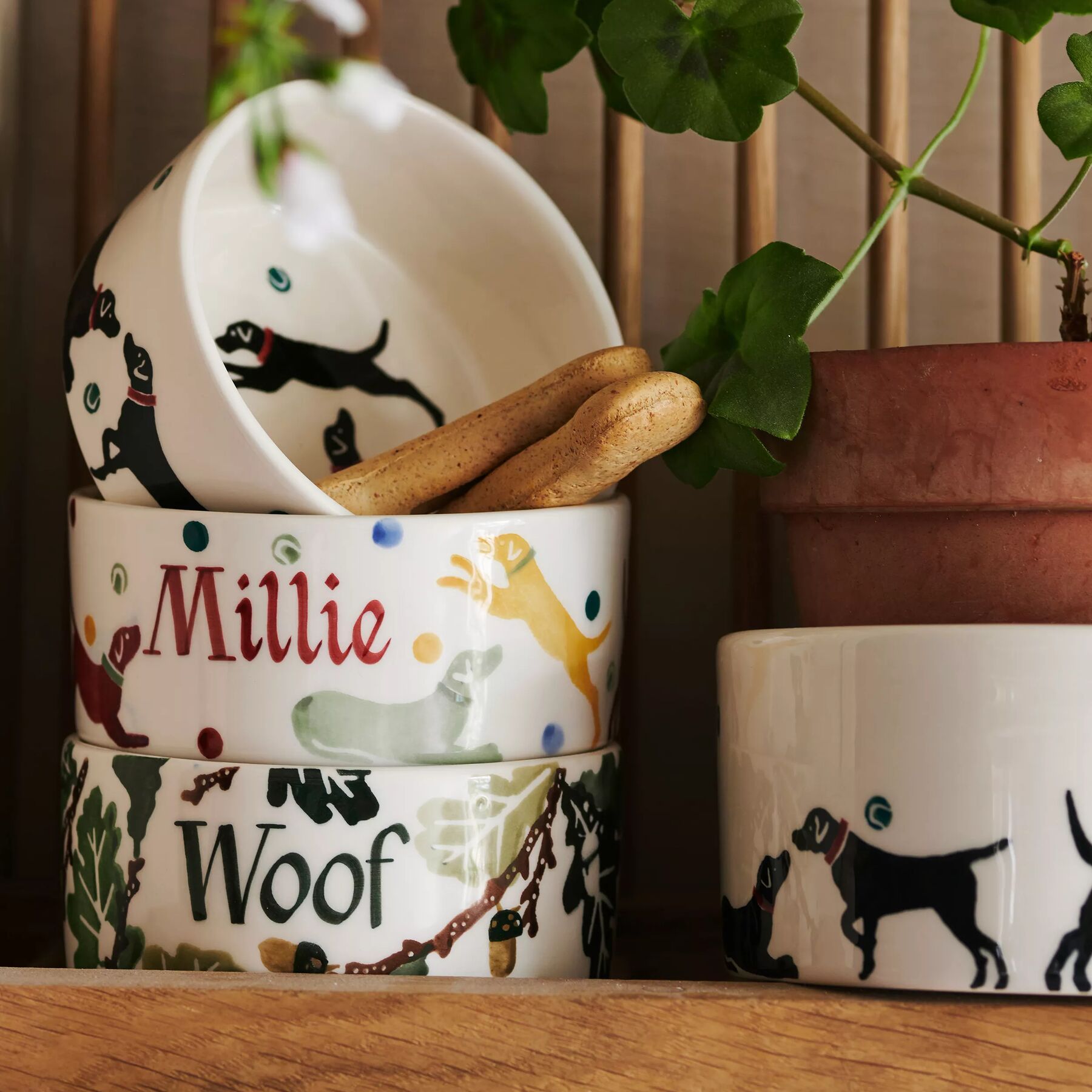 Personalised Oak Small Pet Bowl