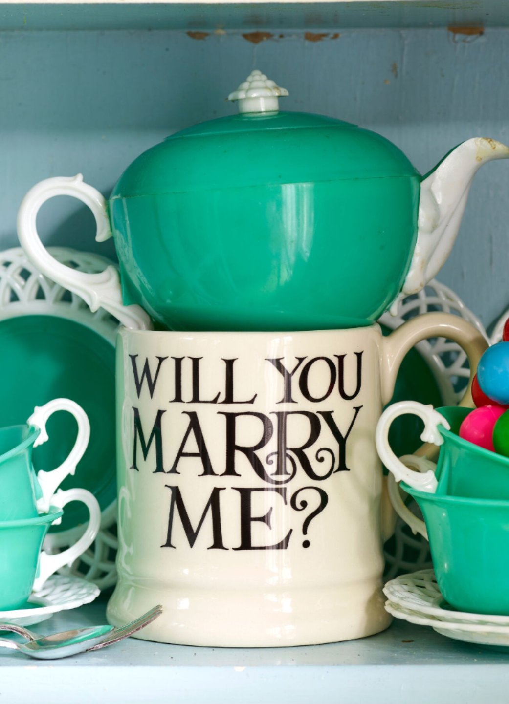 Black Toast Will You Marry Me 1/2 Pint Mug