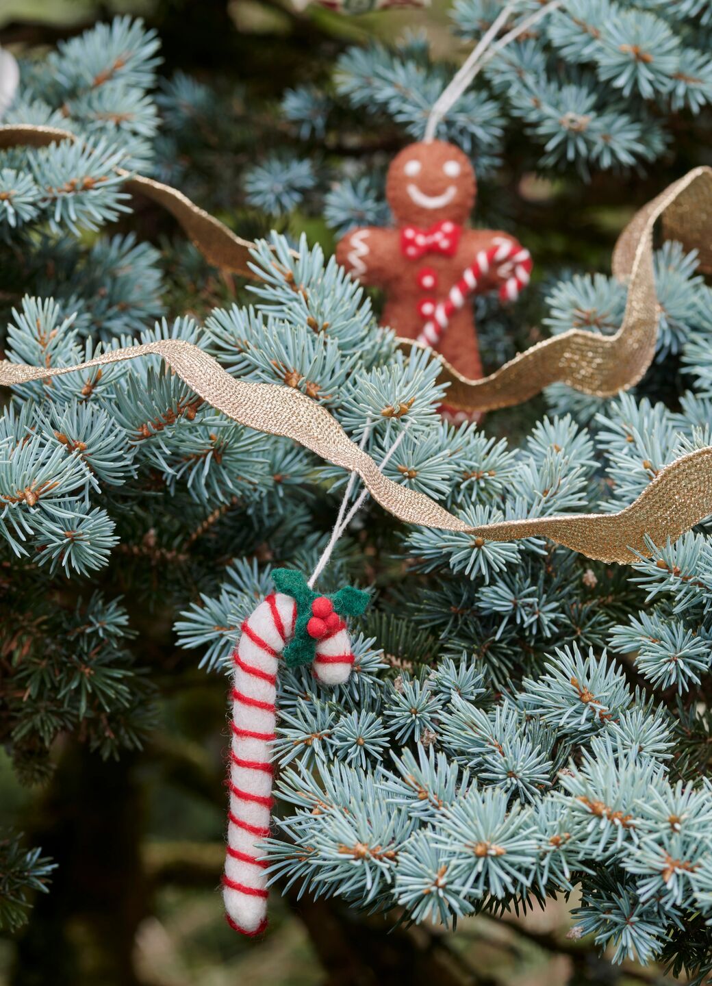 Christmas Candy Cane Felt Decoration