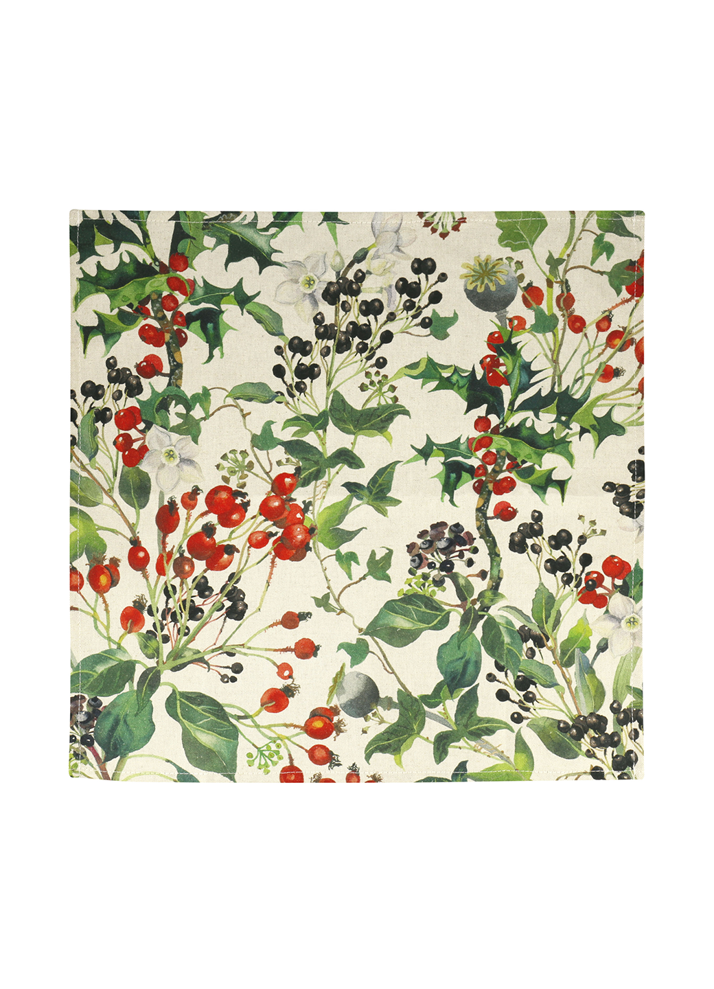 Holly & Ivy Set Of 2 Napkins