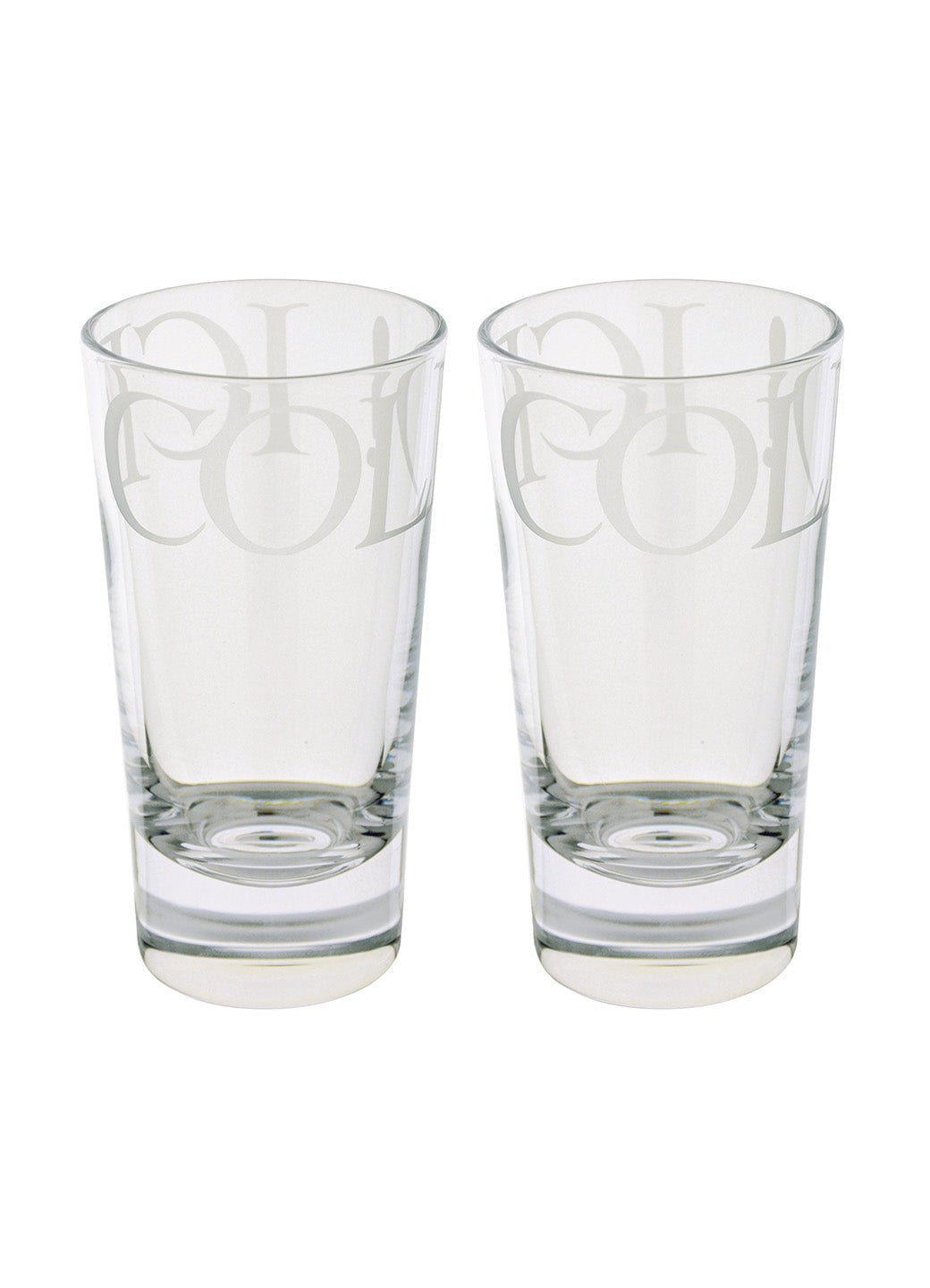 Black Toast Tall Glass Tumbler Set of 2