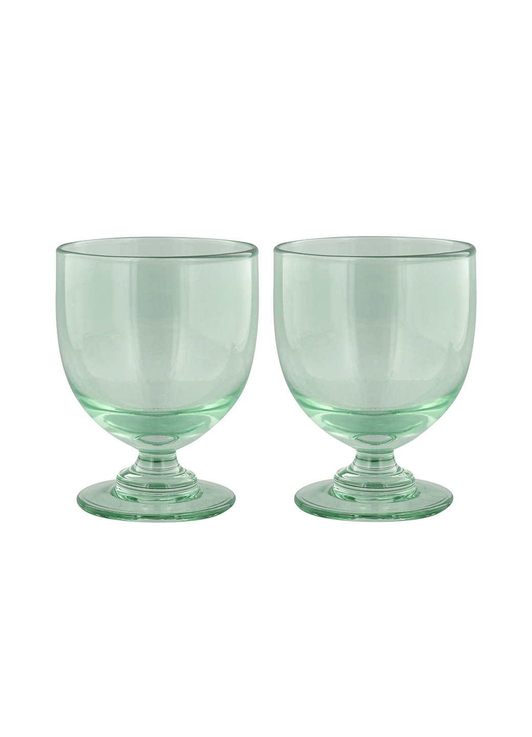 Goblet Wine Glasses - 100% Recycled Glass (Set of 2)