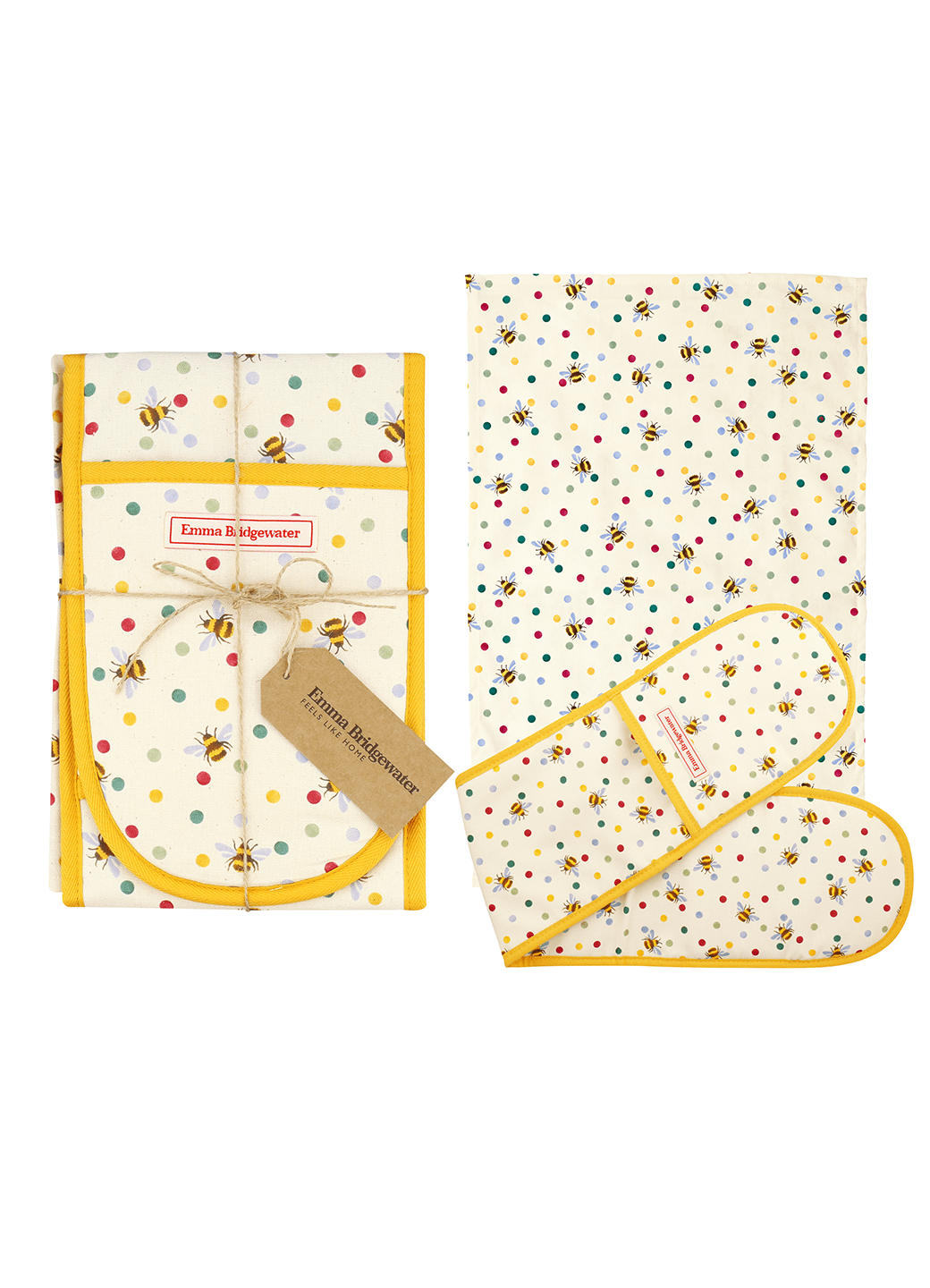 Bumblebee Double Oven Glove & Tea Towel Set