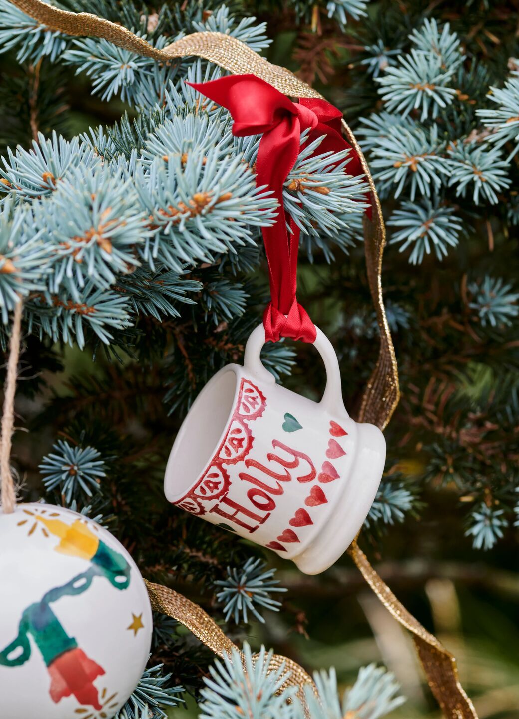 Personalised Christmas Sampler Tiny Mug Decoration