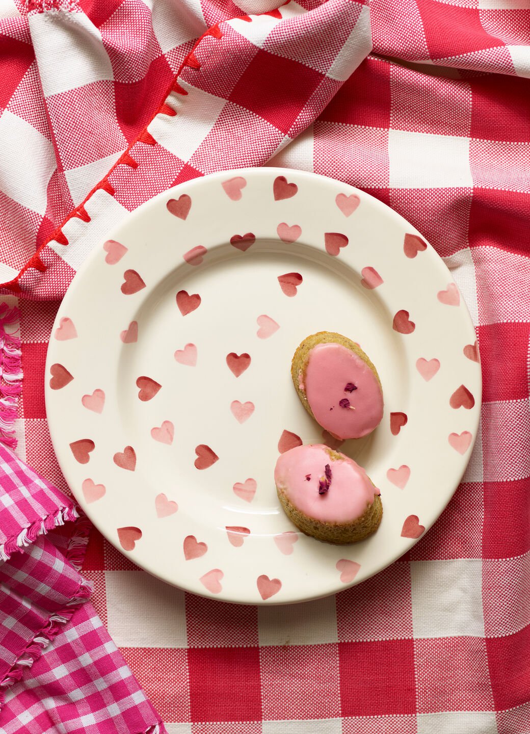 Pink Hearts 10 1/2" Plate