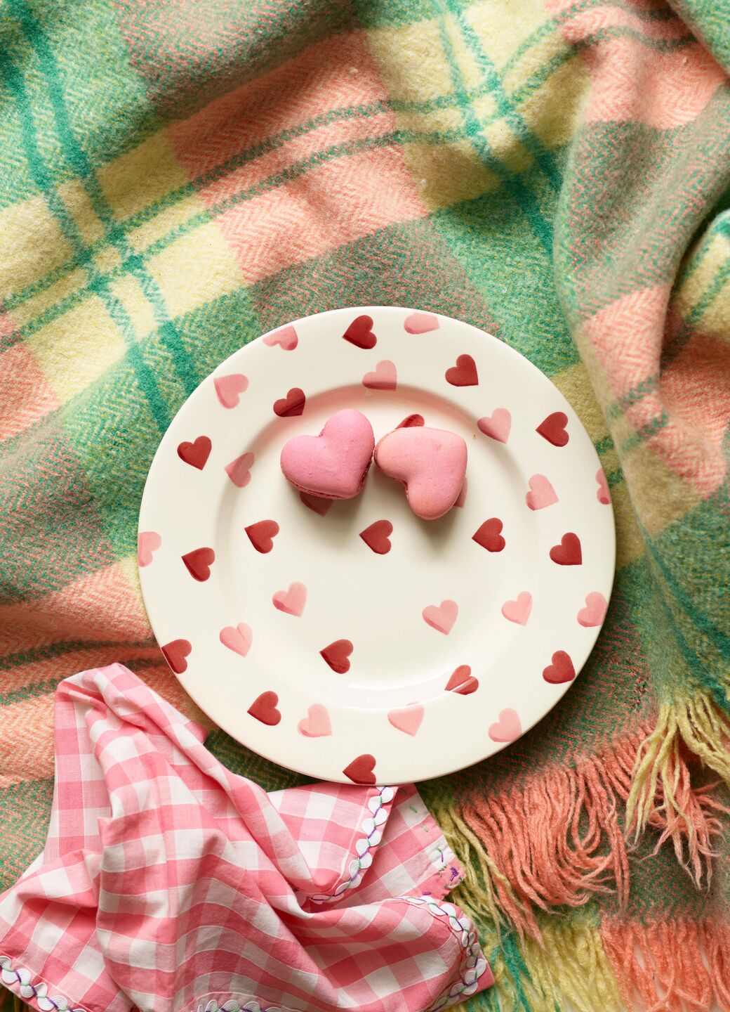 Pink Hearts 8 1/2" Plate