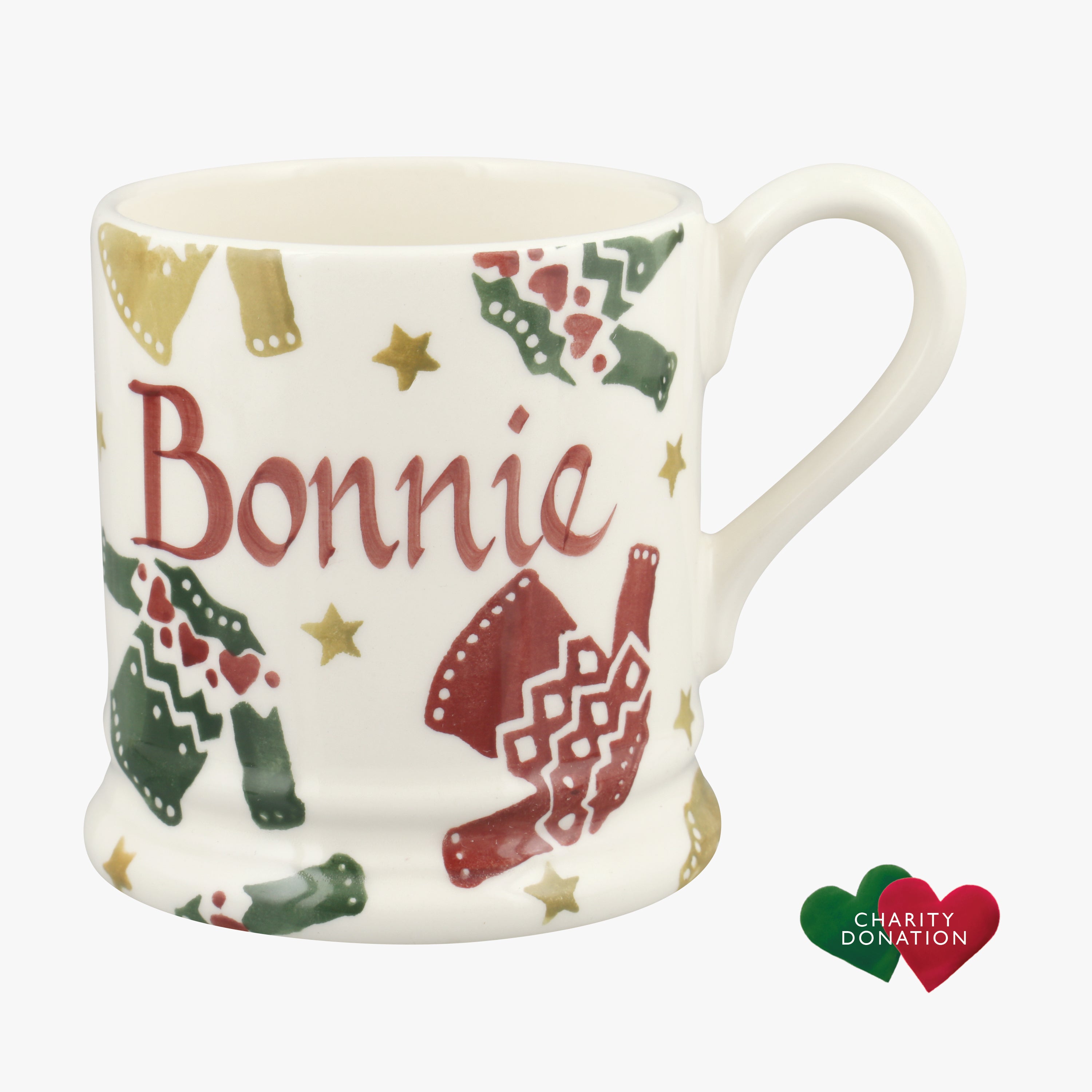 Emma Bridgewater Personalized Save The Children Christmas Jumper Cocoa Mug - Unique Handmade & Handpainted English Earthenware Tea/Coffee Mug - Cust