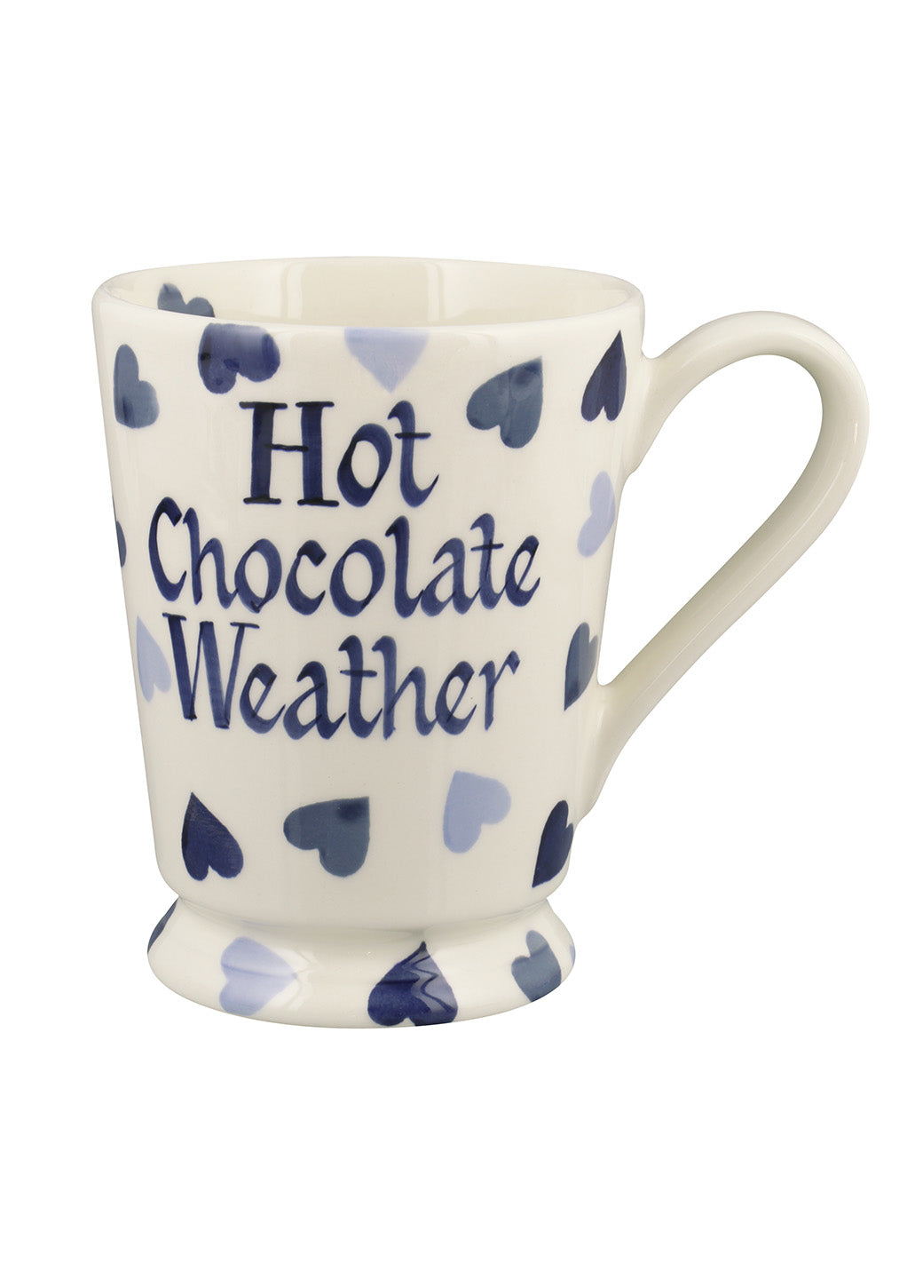 Personalised Blue Hearts Cocoa Mug