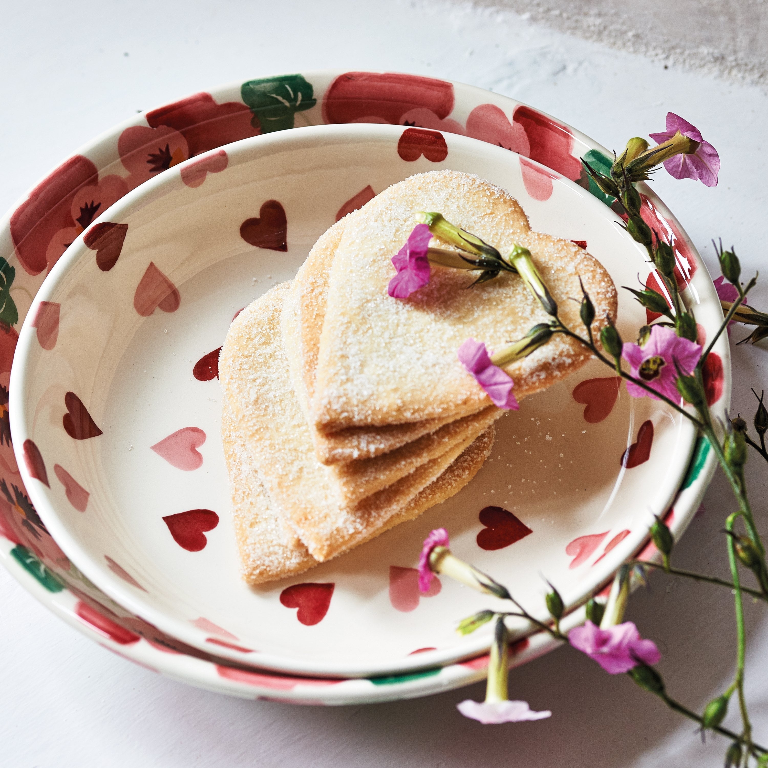 Pink Hearts Pasta Bowl