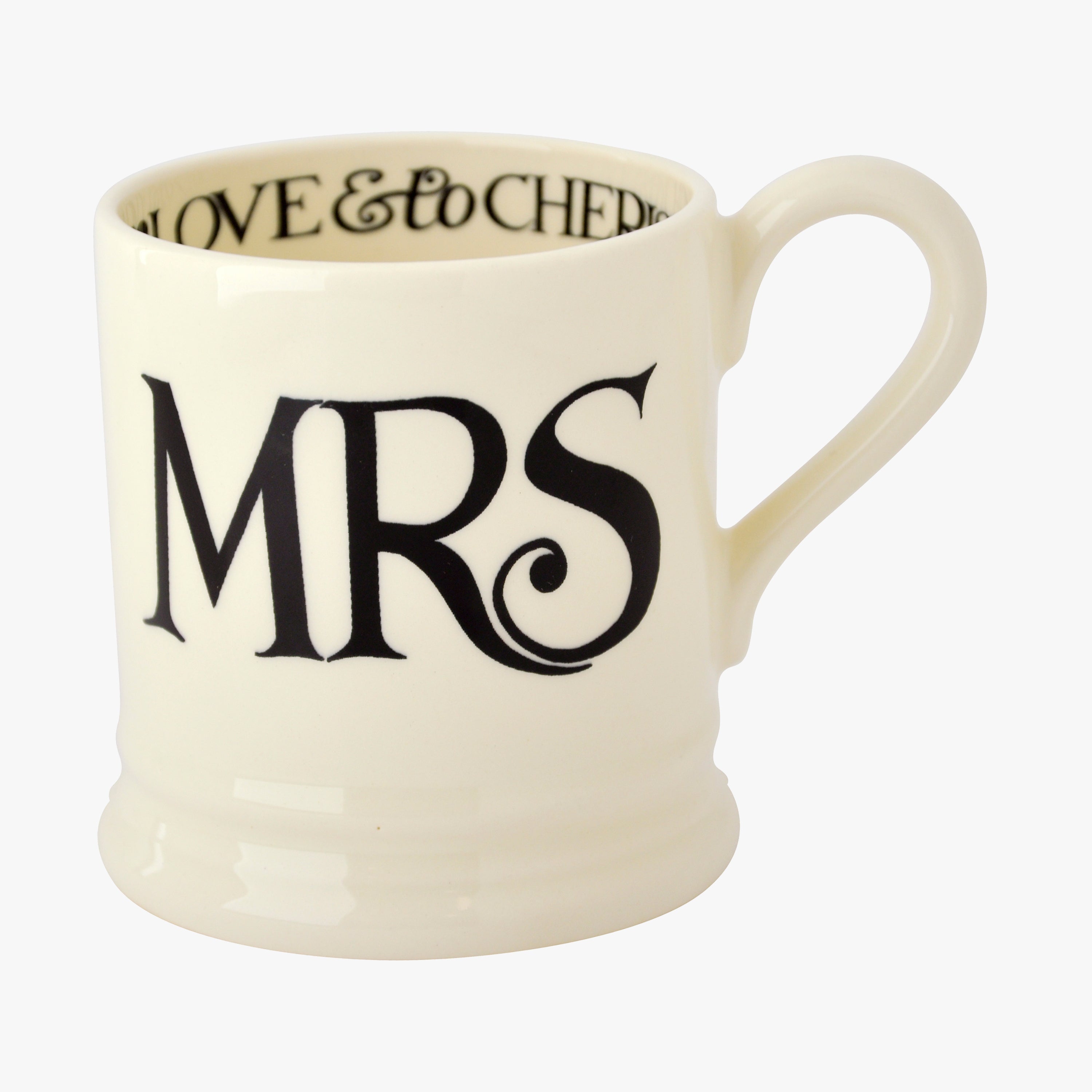 Seconds Black Toast Mrs 1/2 Pint Mug