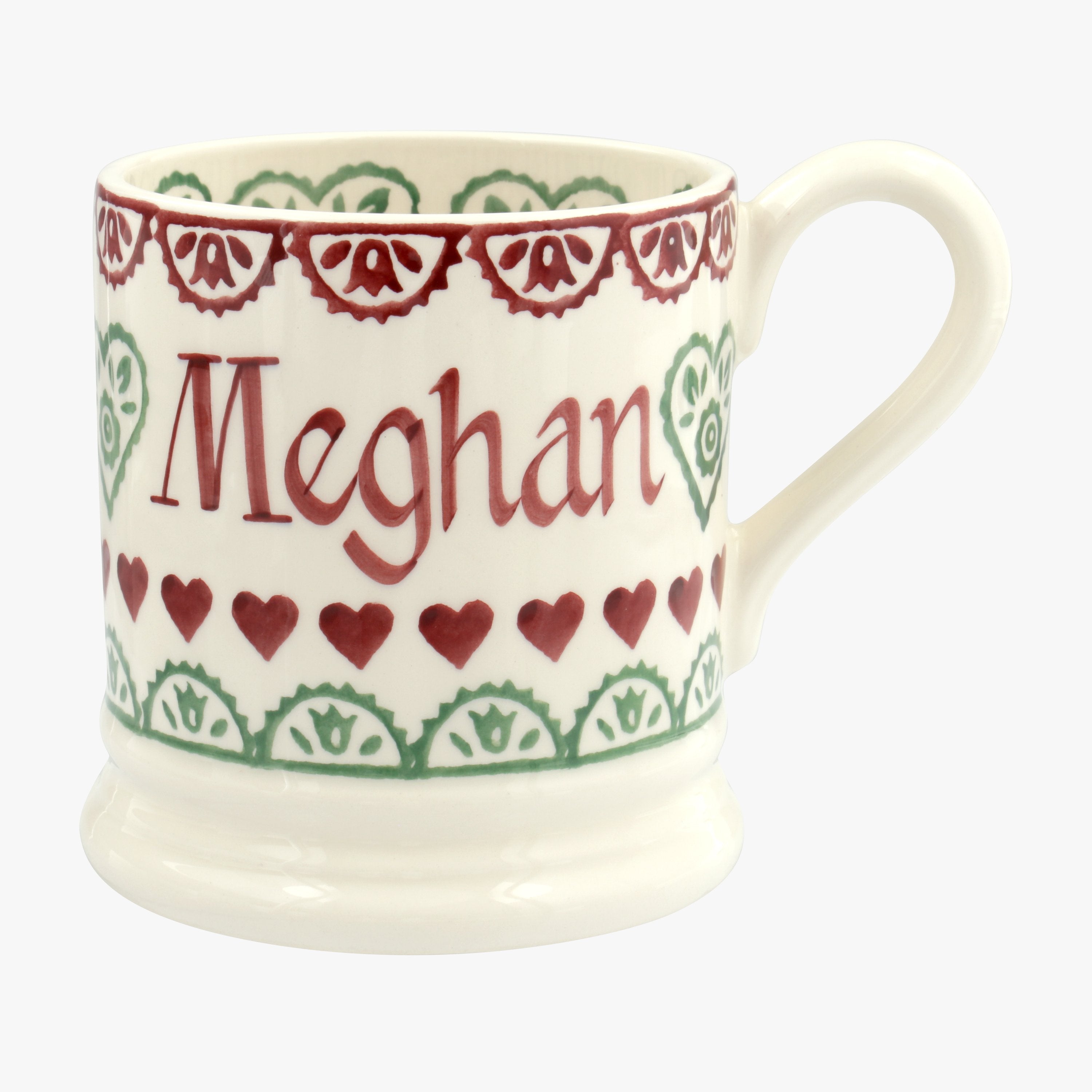 Personalised Christmas Sampler 1/2 Pint Mug