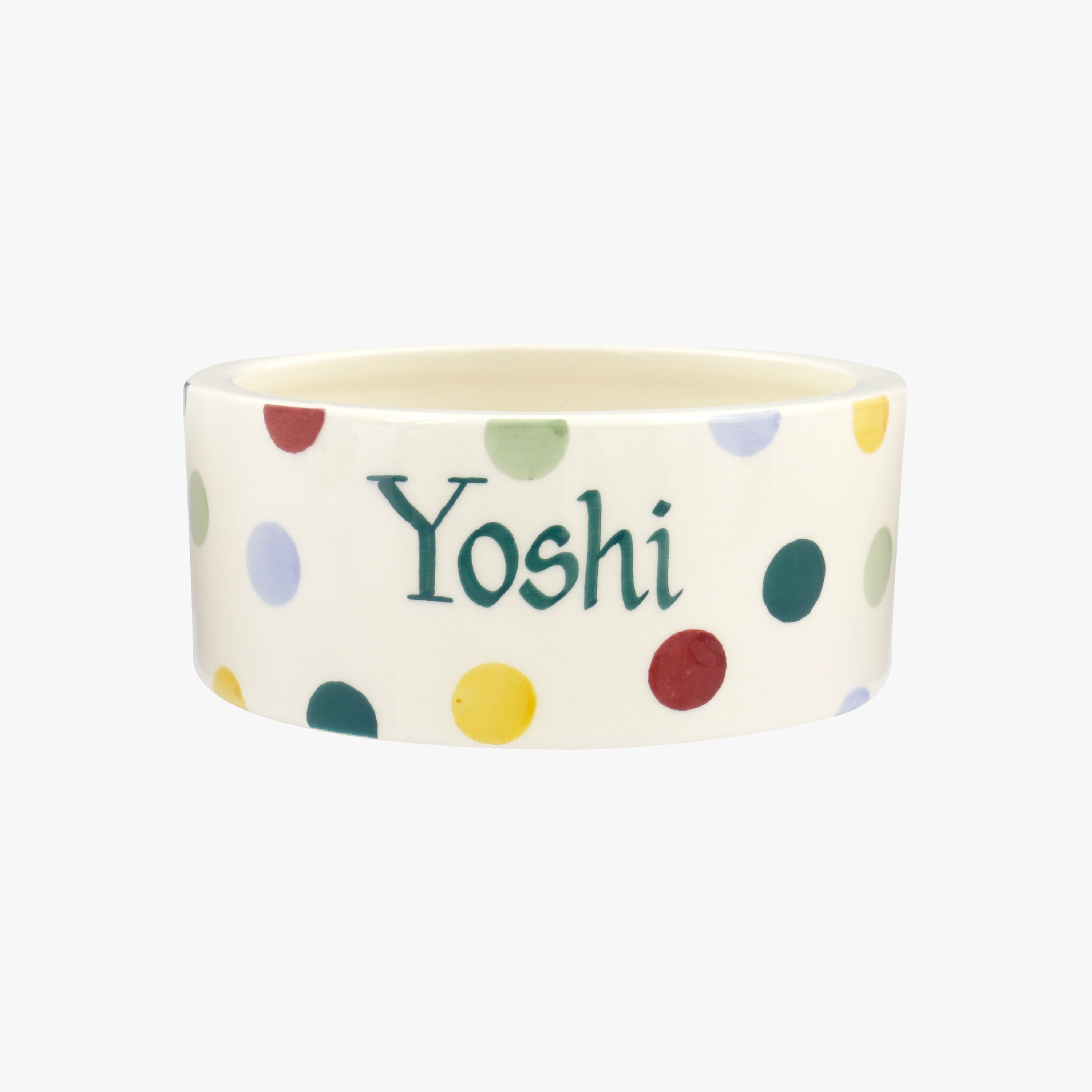 Personalised Polka Dot Small Pet Bowl