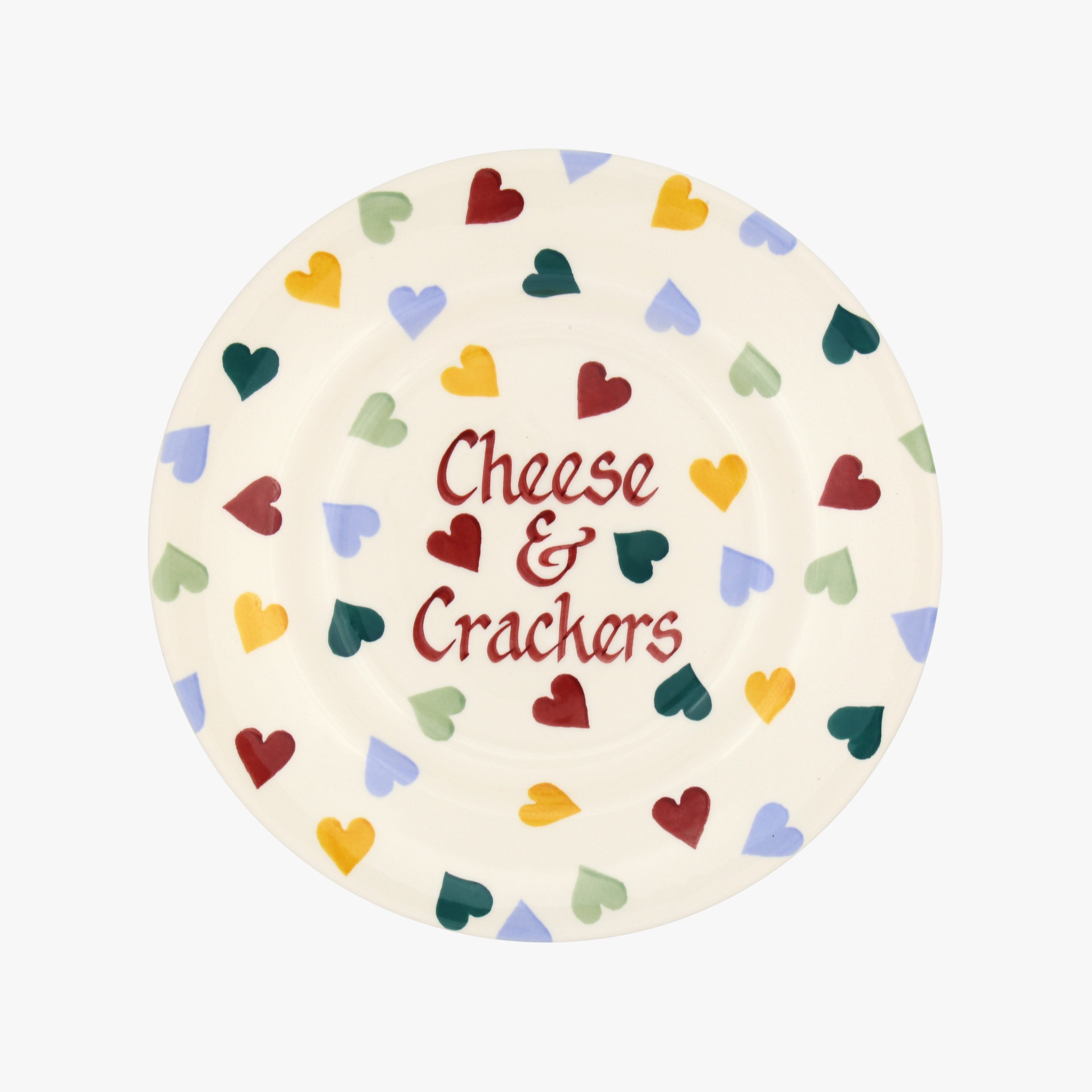 Personalised Polka Hearts 8 1/2" Plate