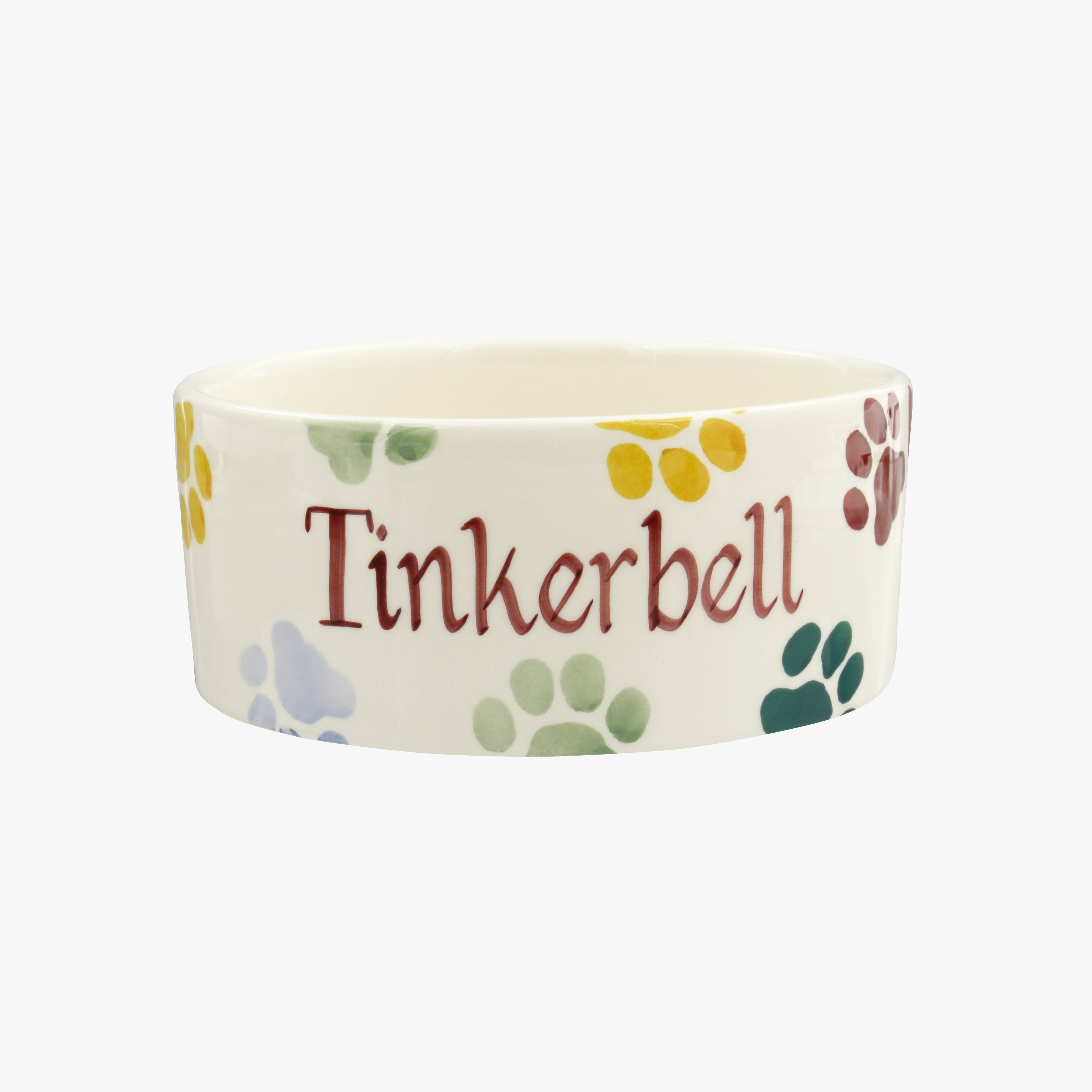 Personalised Polka Paws Small Pet Bowl