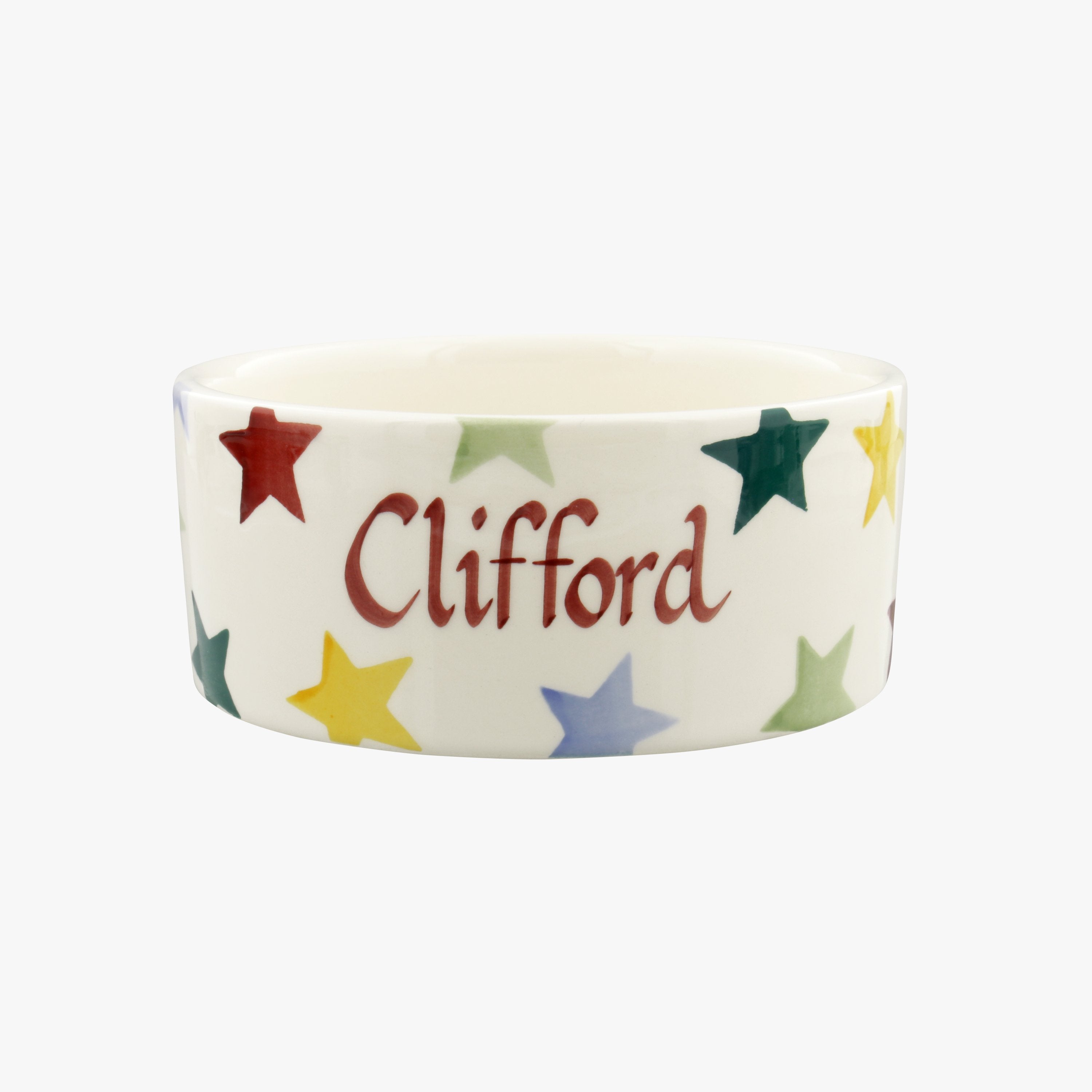 Personalised Polka Star Small Pet Bowl