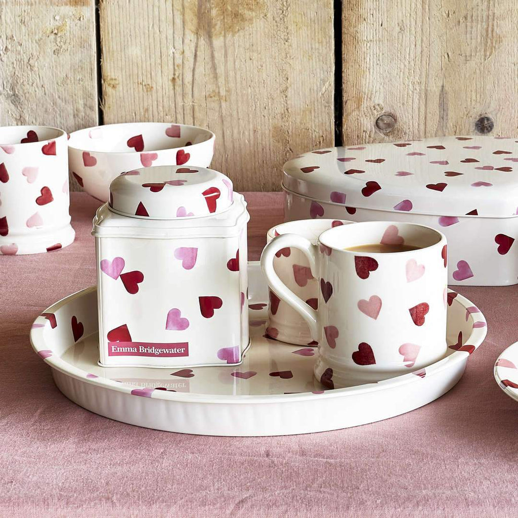 Pink Hearts Dome Lid Curved Tin Caddy – Emma Bridgewater UK